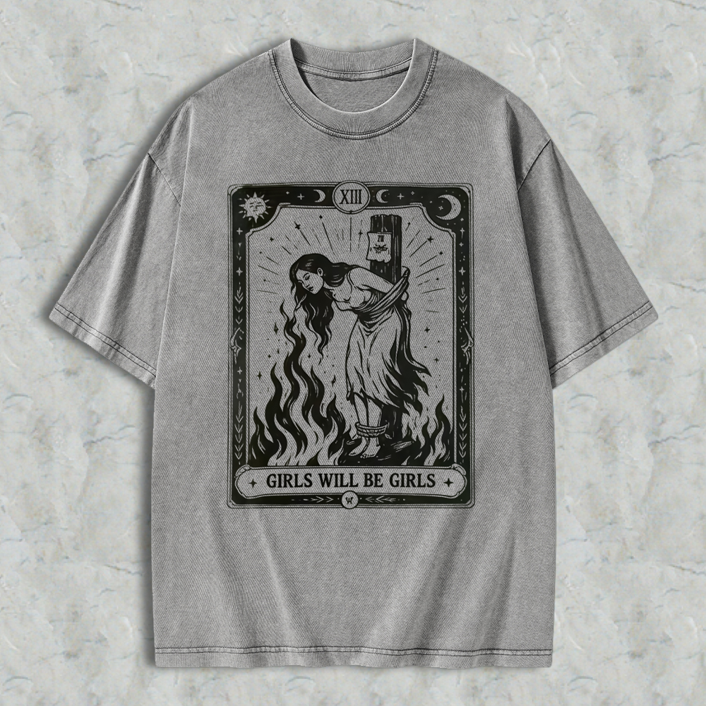 Girls Will Be Girls Dark Humor Witch T-shirt