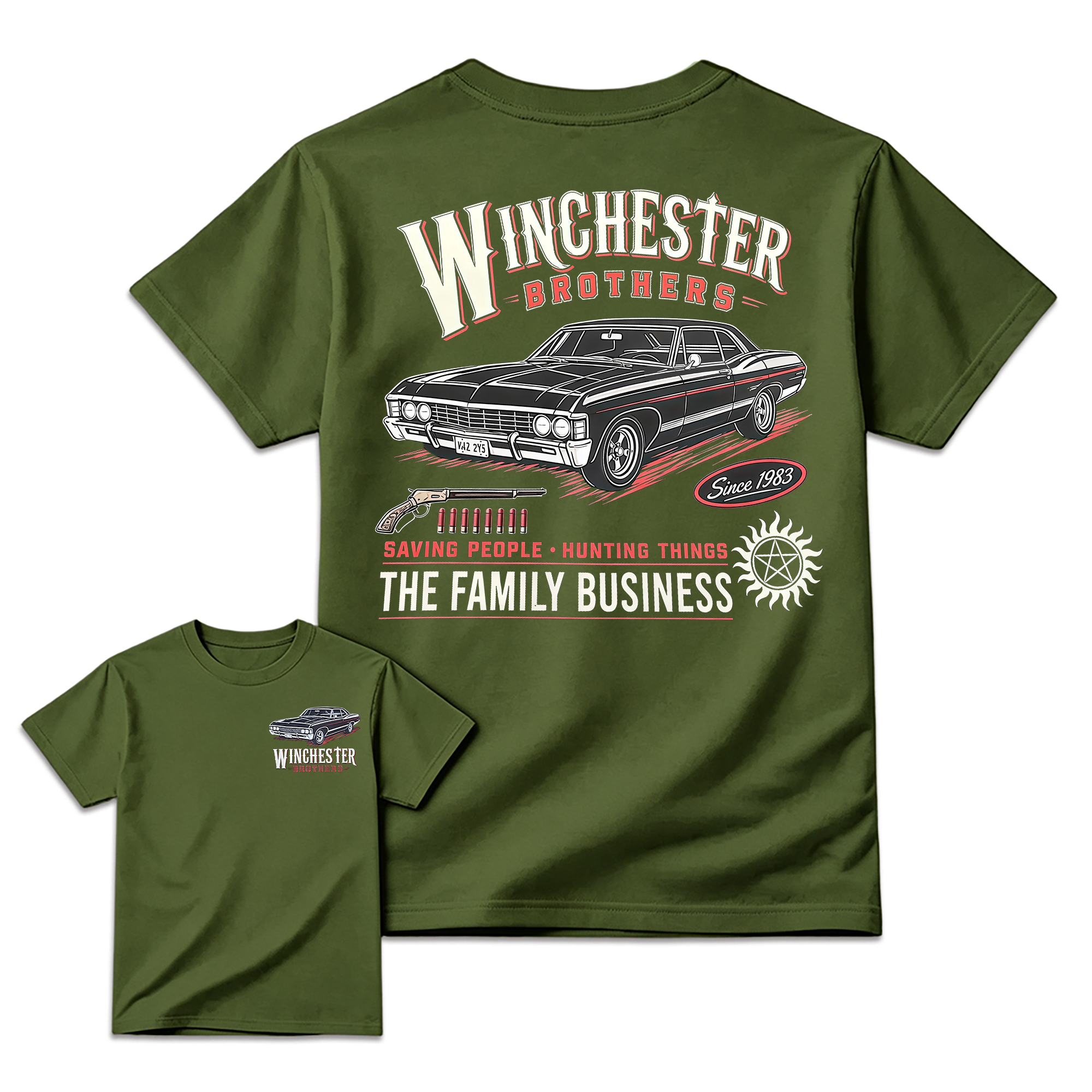"Winchester Brothers" Supernatural Impala T-shirt