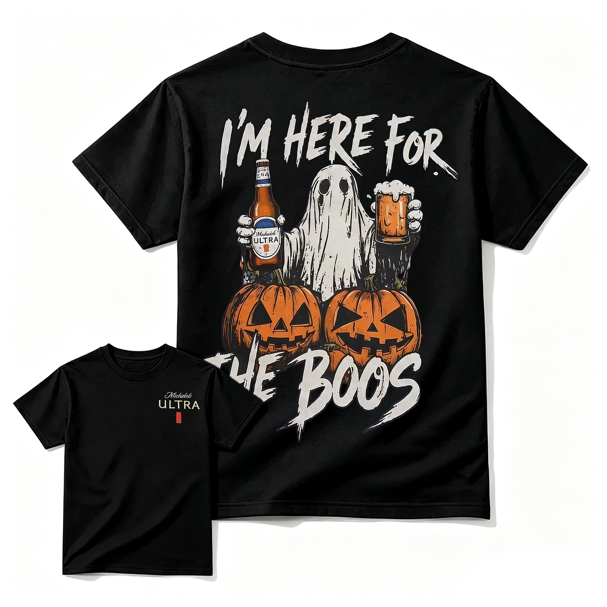 I'm Here For The Boos Halloween Beer Pun T-shirt