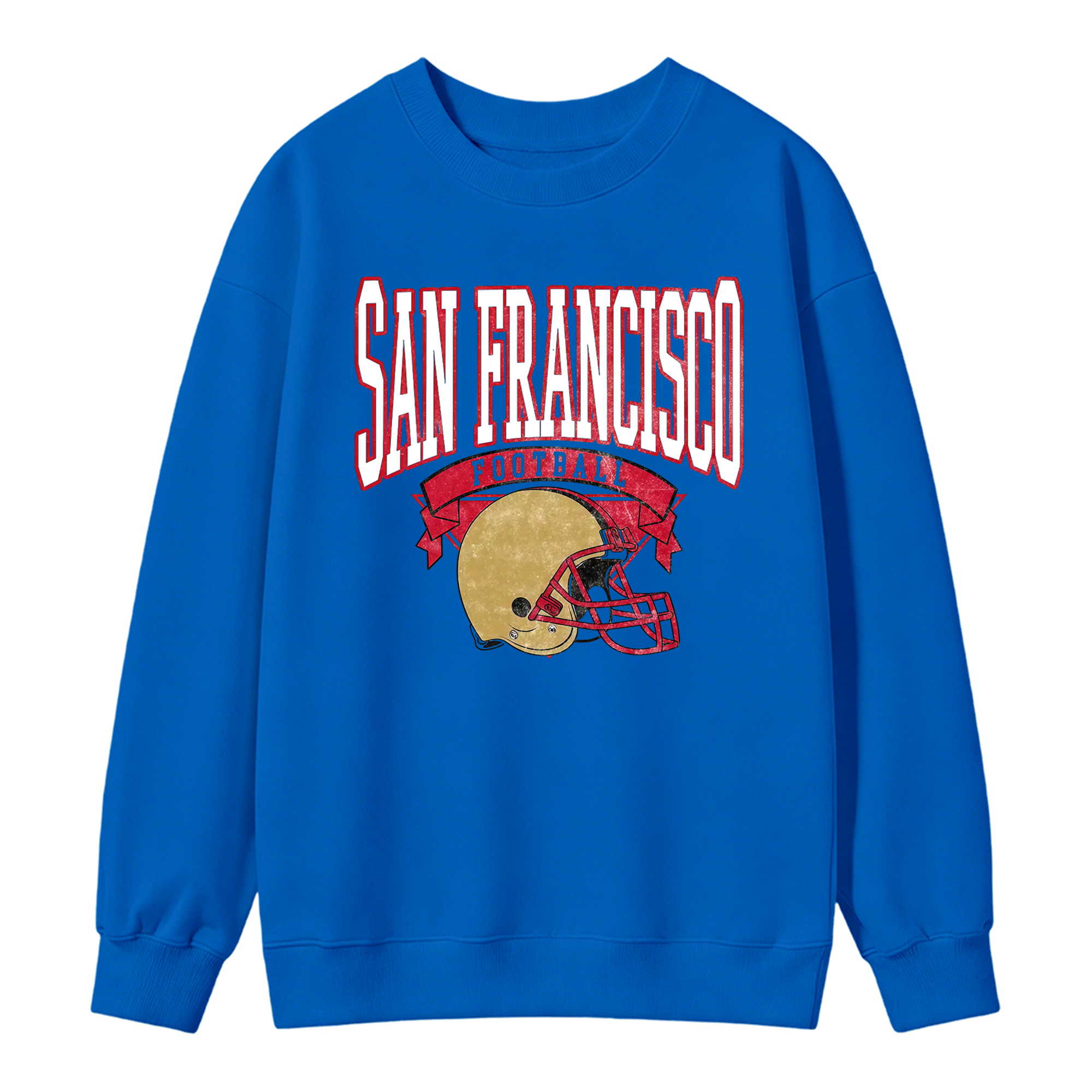 Vintage Football Sweatshirt Hometown Team Pullovers Sublimation Print Soft Cozy Retro Style Comfortable All-Season Wear