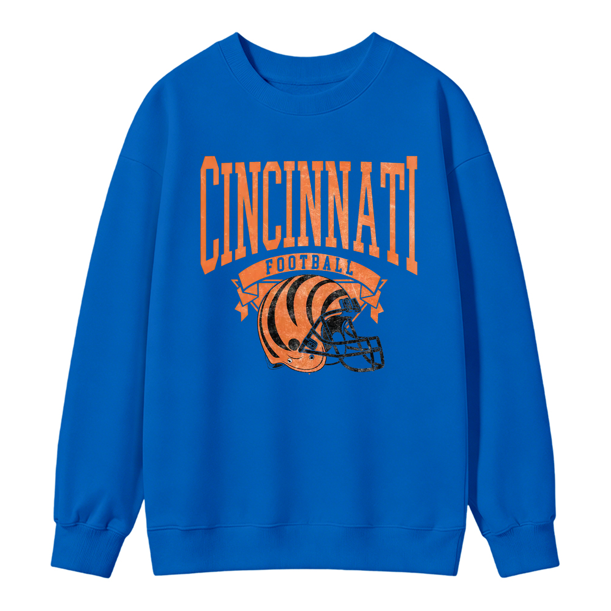 Vintage Football Sweatshirt Hometown Team Pullovers Sublimation Print Soft Cozy Retro Style Comfortable All-Season Wear