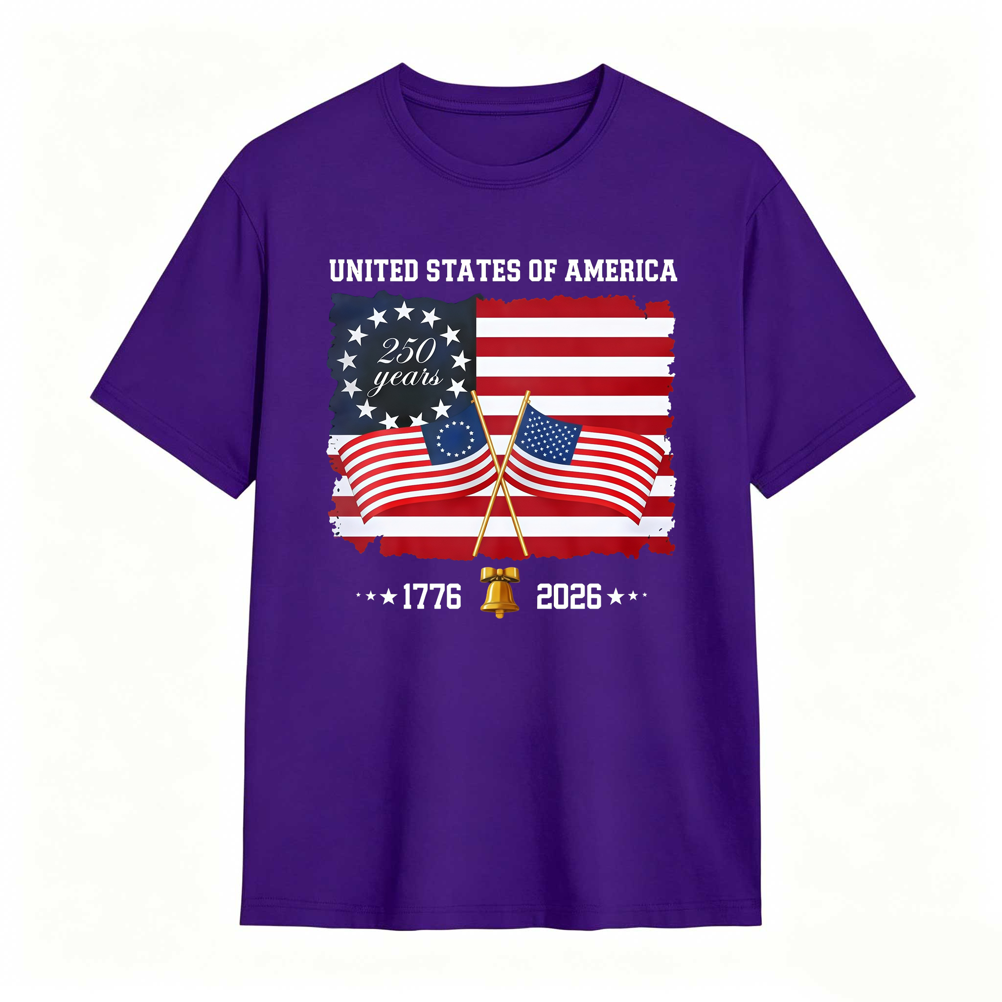 United States Of America 250 Years 1776 2026 Independence Day American Flag T Shirt