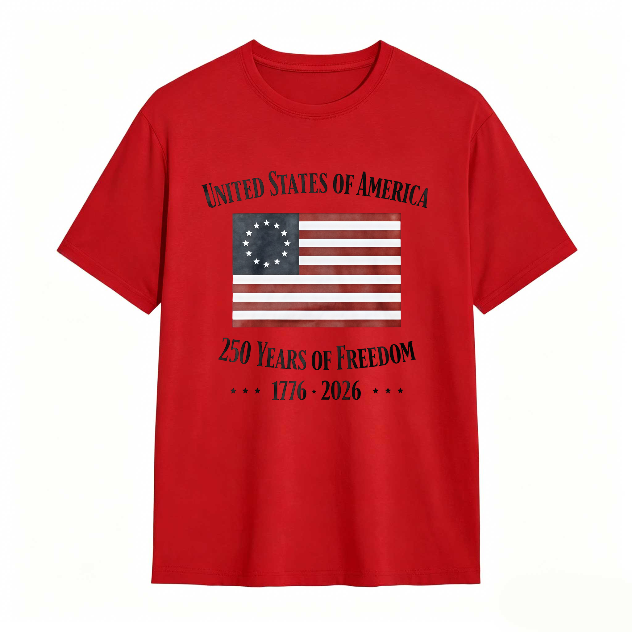 United States Of America 250 Years Of Freedom 1776 2026 Independence Day T Shirt