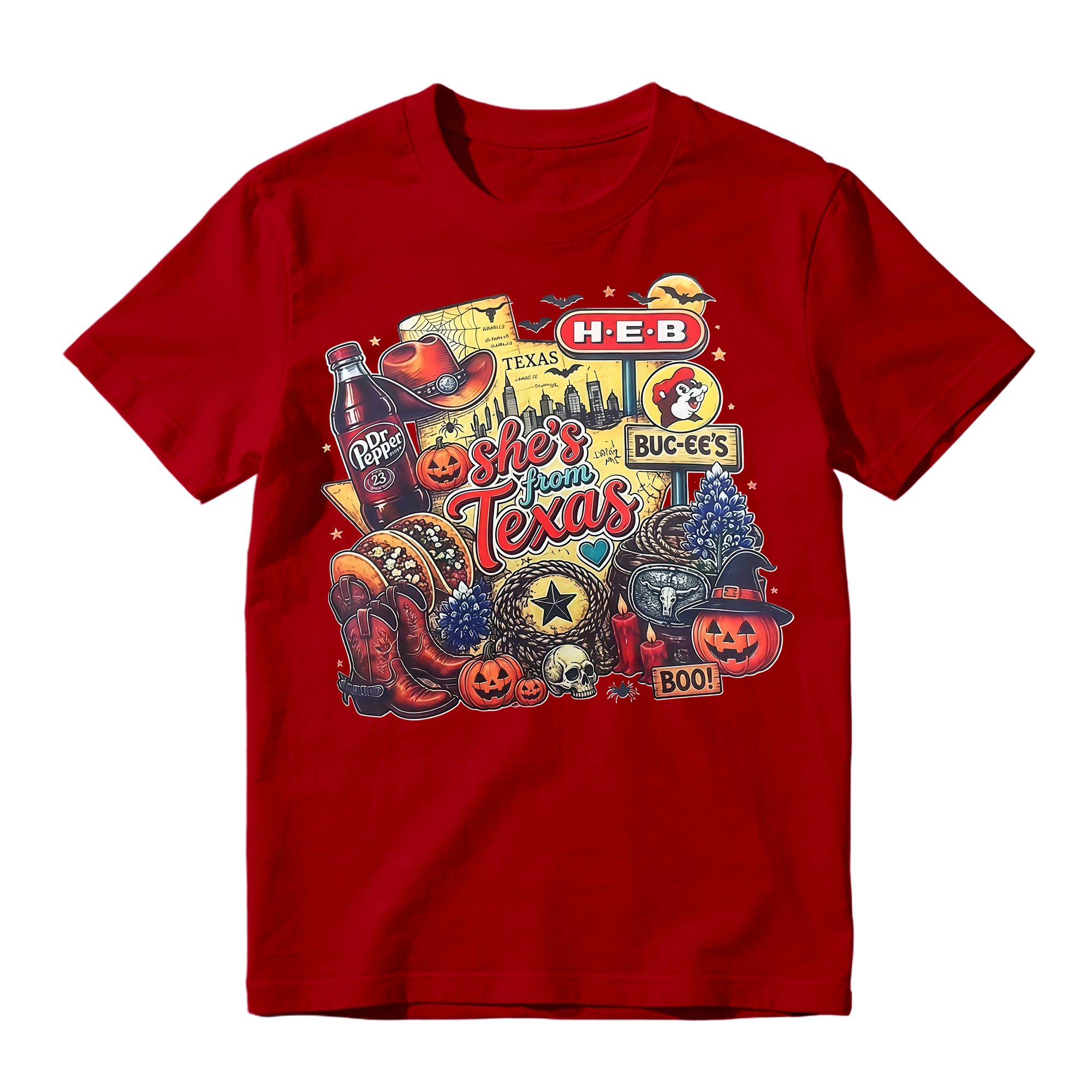 "She's From Texas" Halloween Collage T-shirt