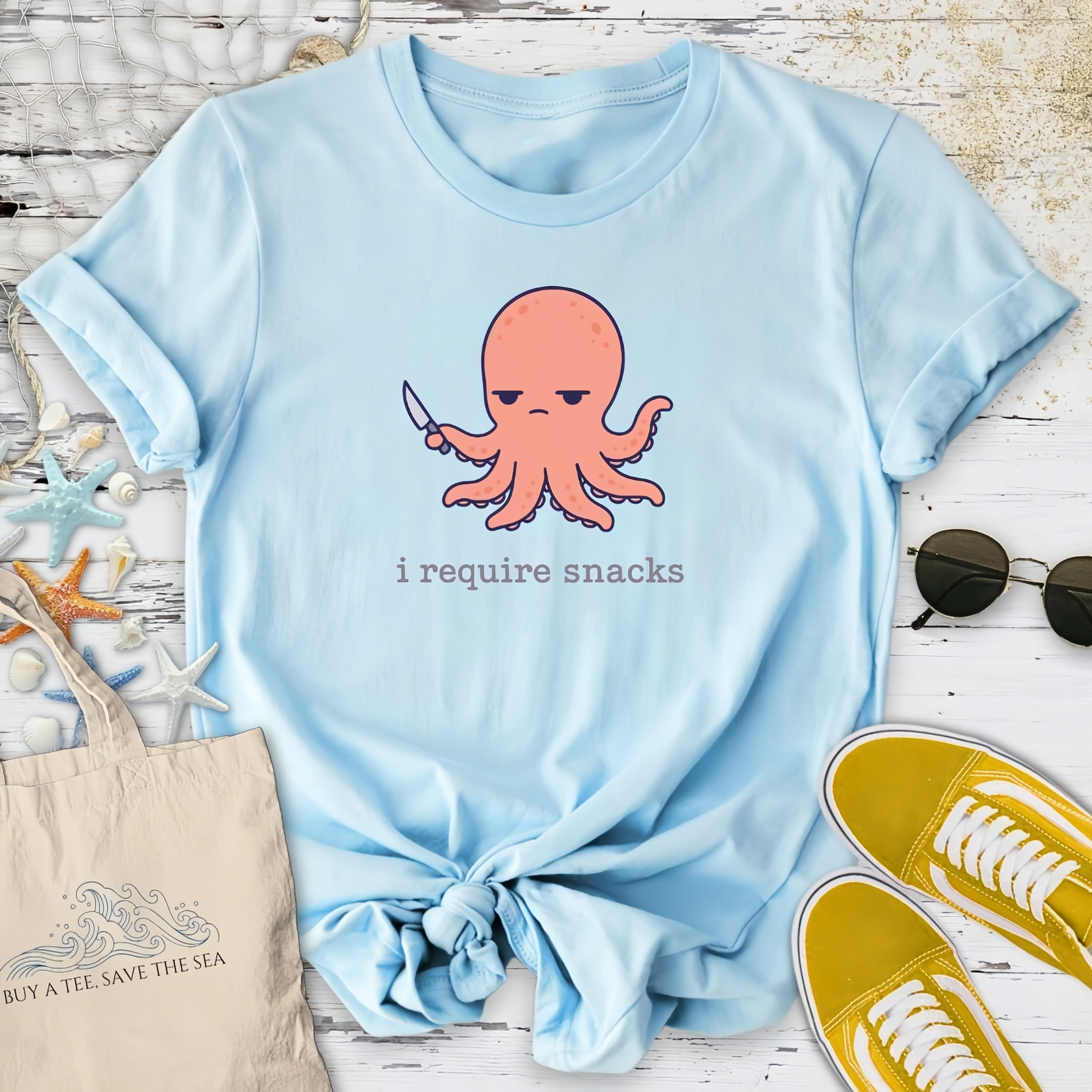 I Require Snacks Octopus T-Shirt