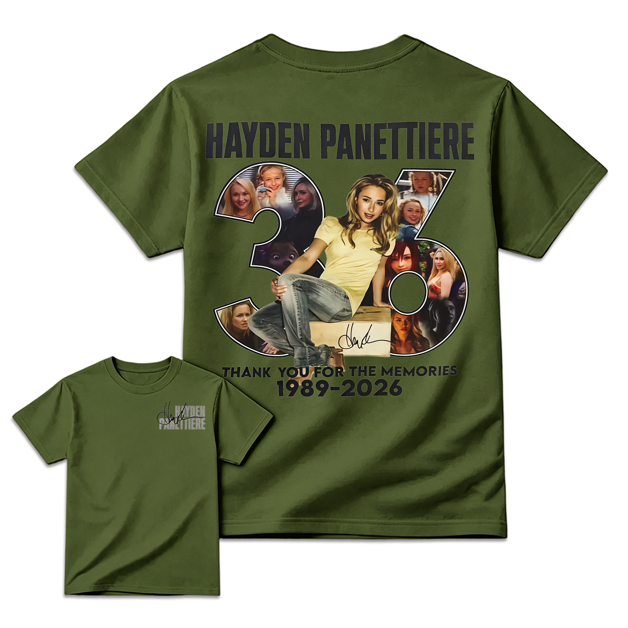 Hayden Panettiere Signature Memorial Photo Collage T-Shirt