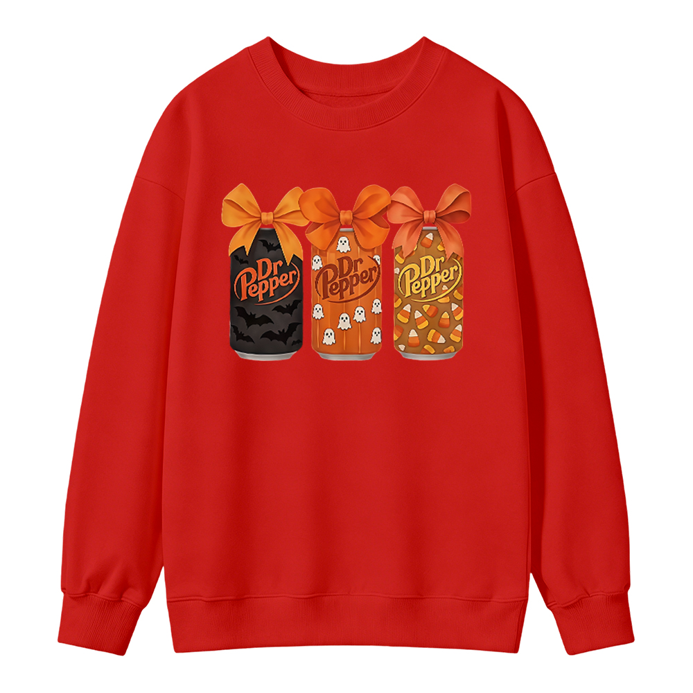 Dr Pepper Halloween Bow Black Sweatshirt