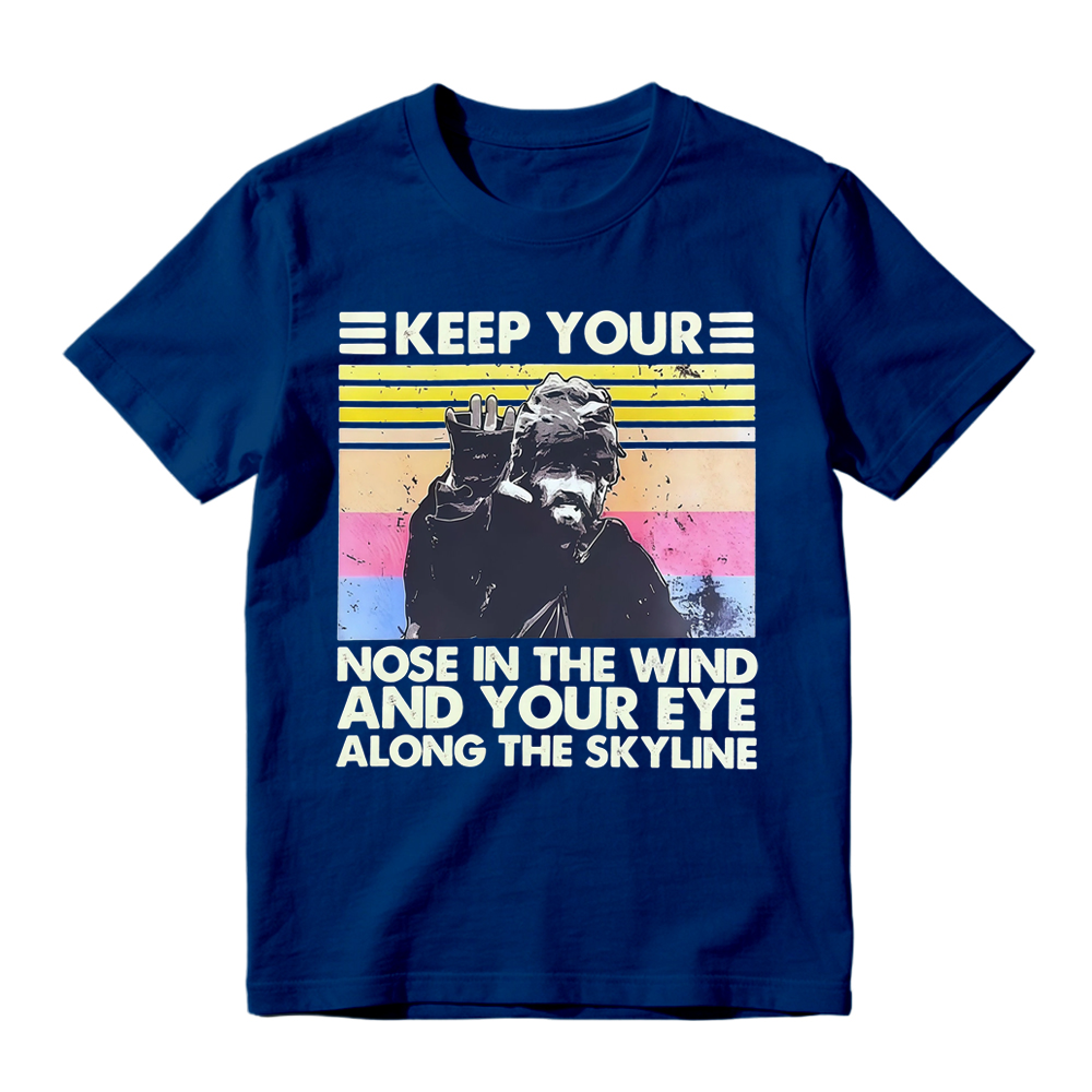 "Nose In The Wind" Retro Slogan Movie T-shirt