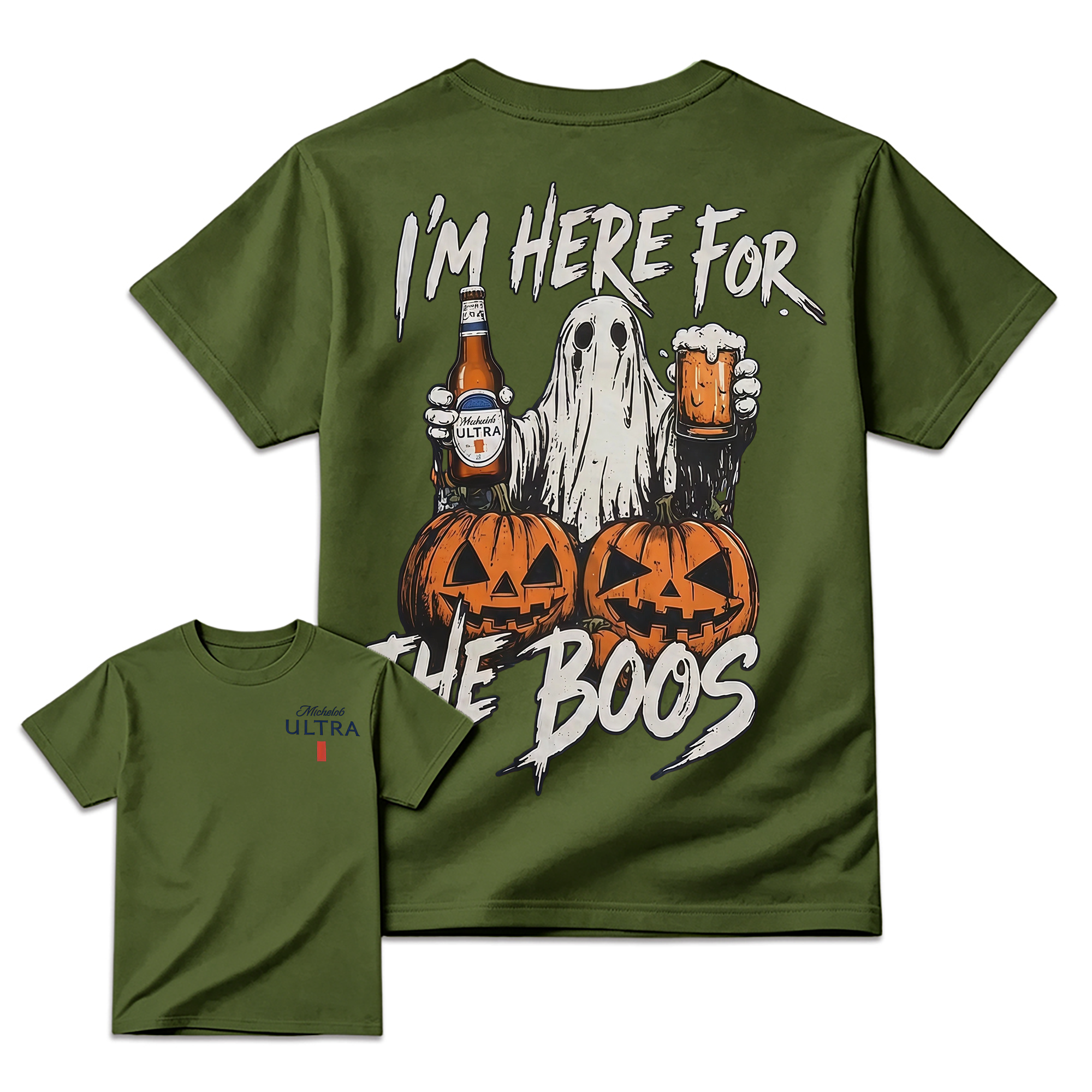 I'm Here For The Boos Halloween Beer Pun T-shirt