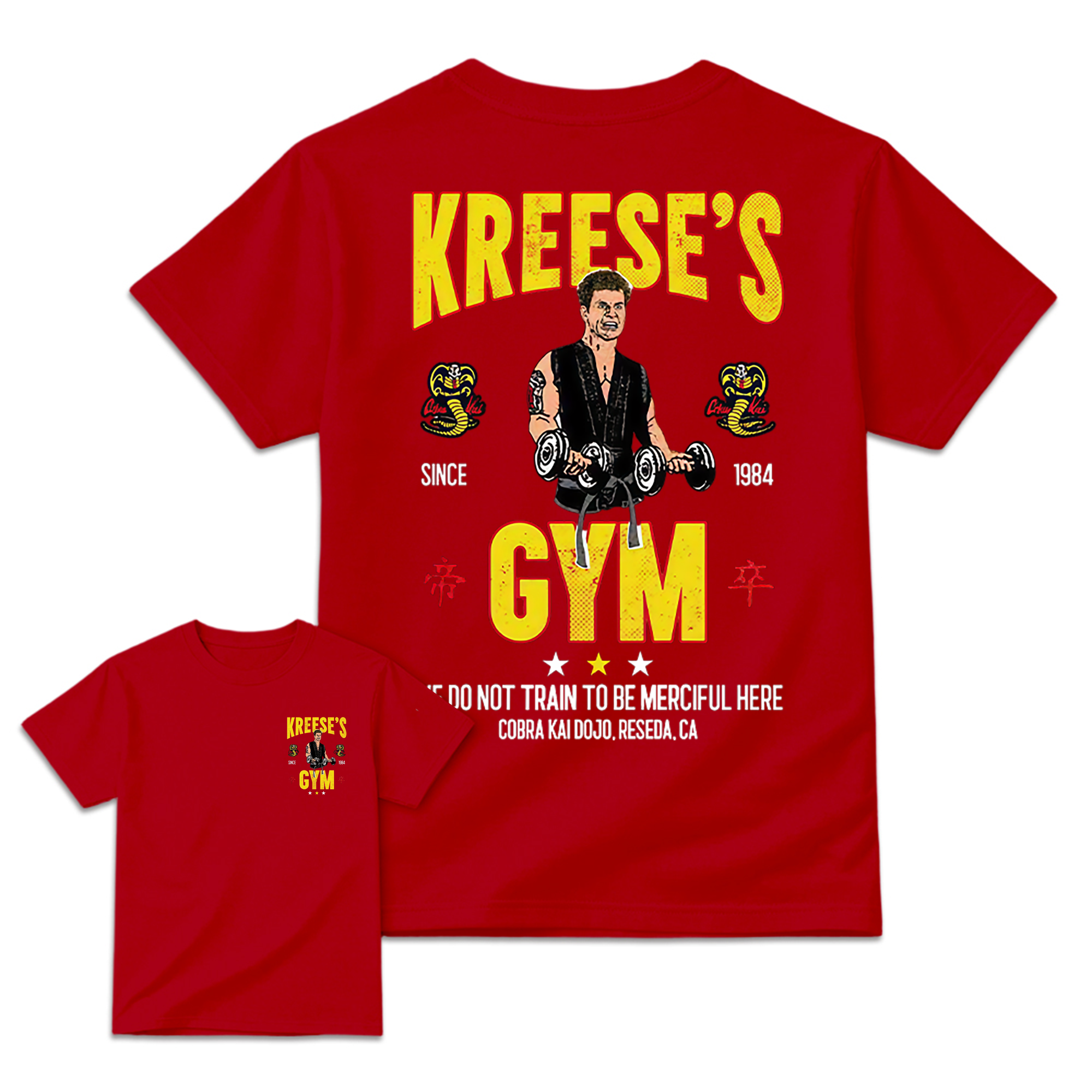 1984 Retro Karate Sensei "No Mercy" Movie T-Shirt