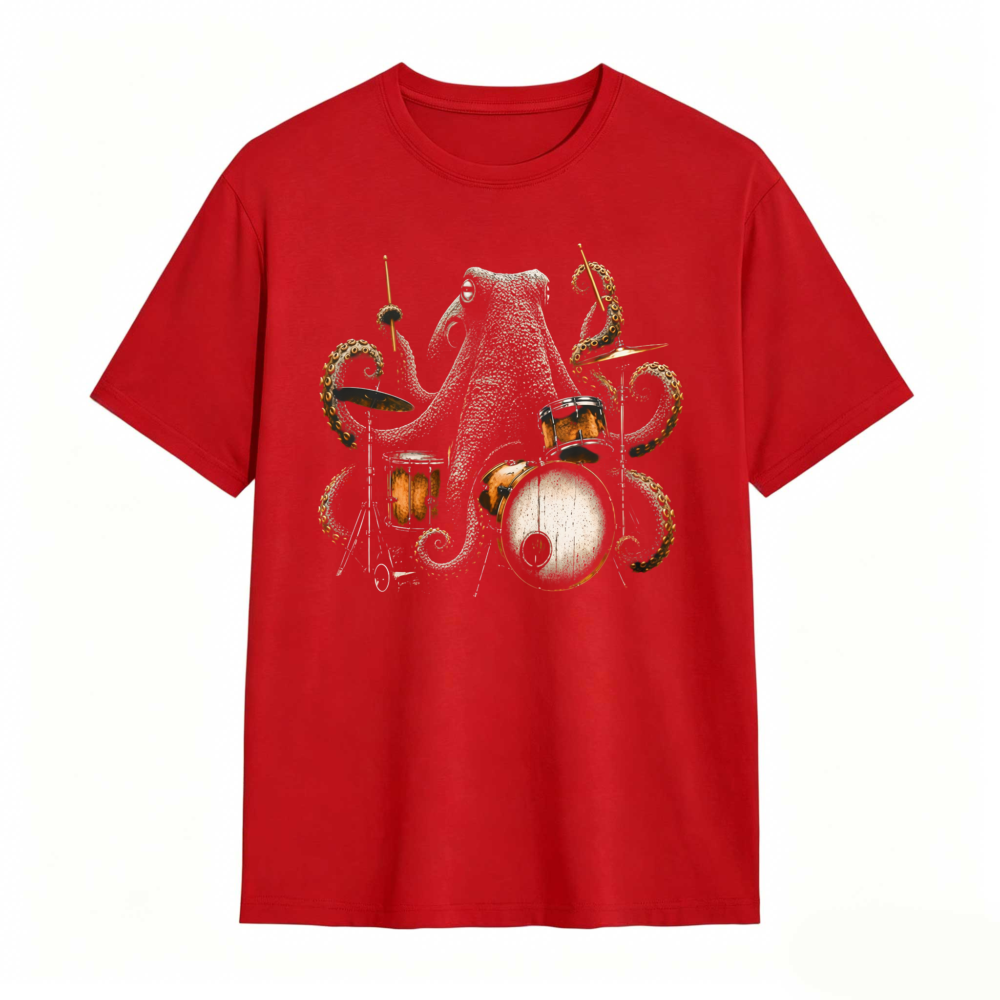 Wild Octopus Drummer T-Shirt