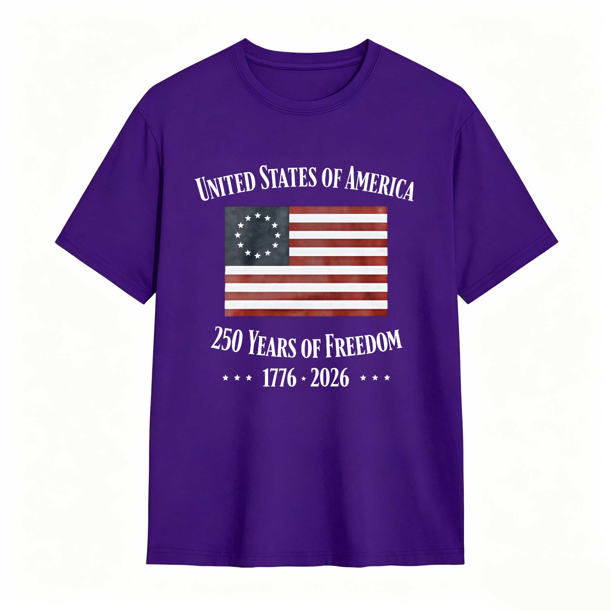 United States Of America 250 Years Of Freedom 1776 2026 Independence Day T Shirt