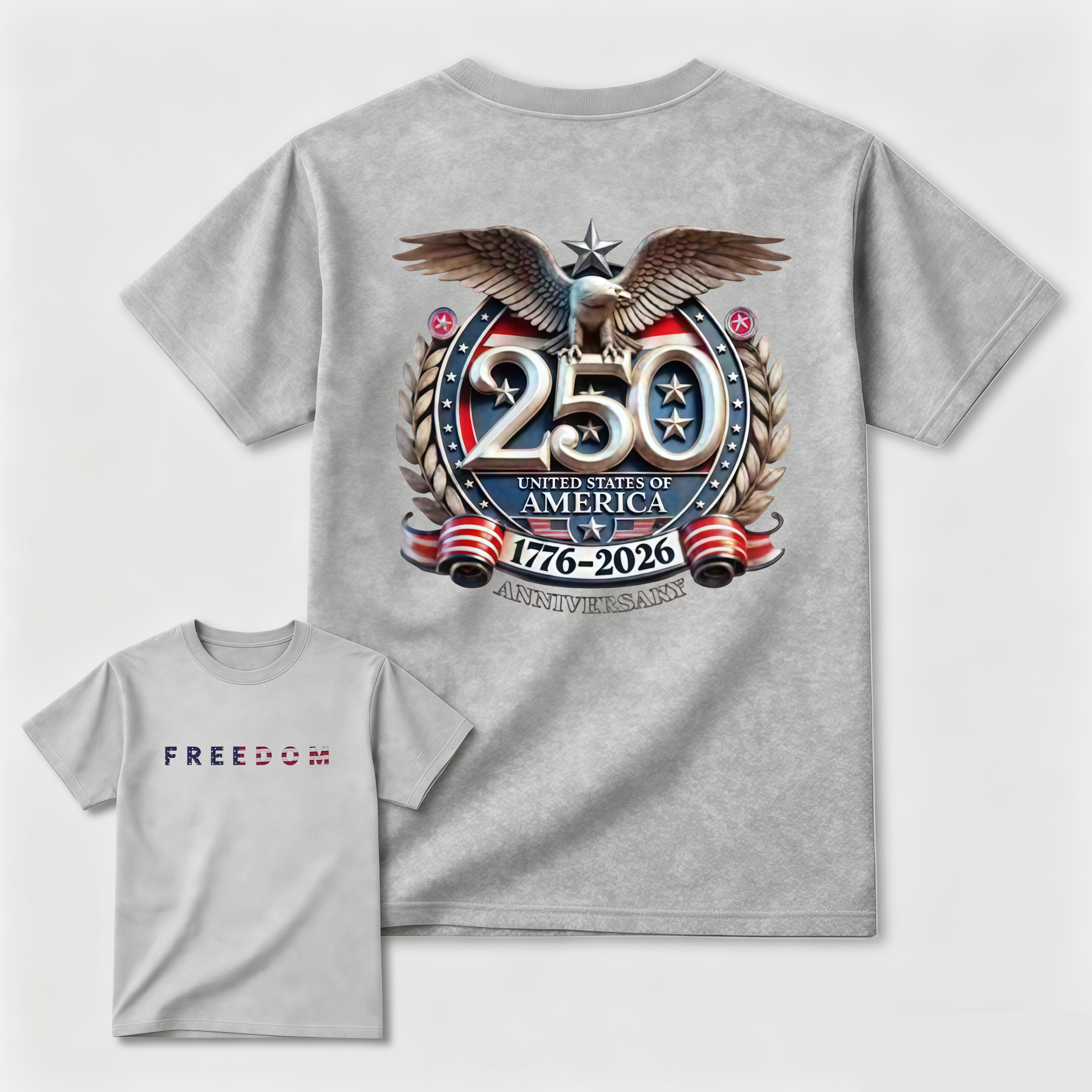 American 250th Anniversary Eagle Freedom Graphic T-Shirt
