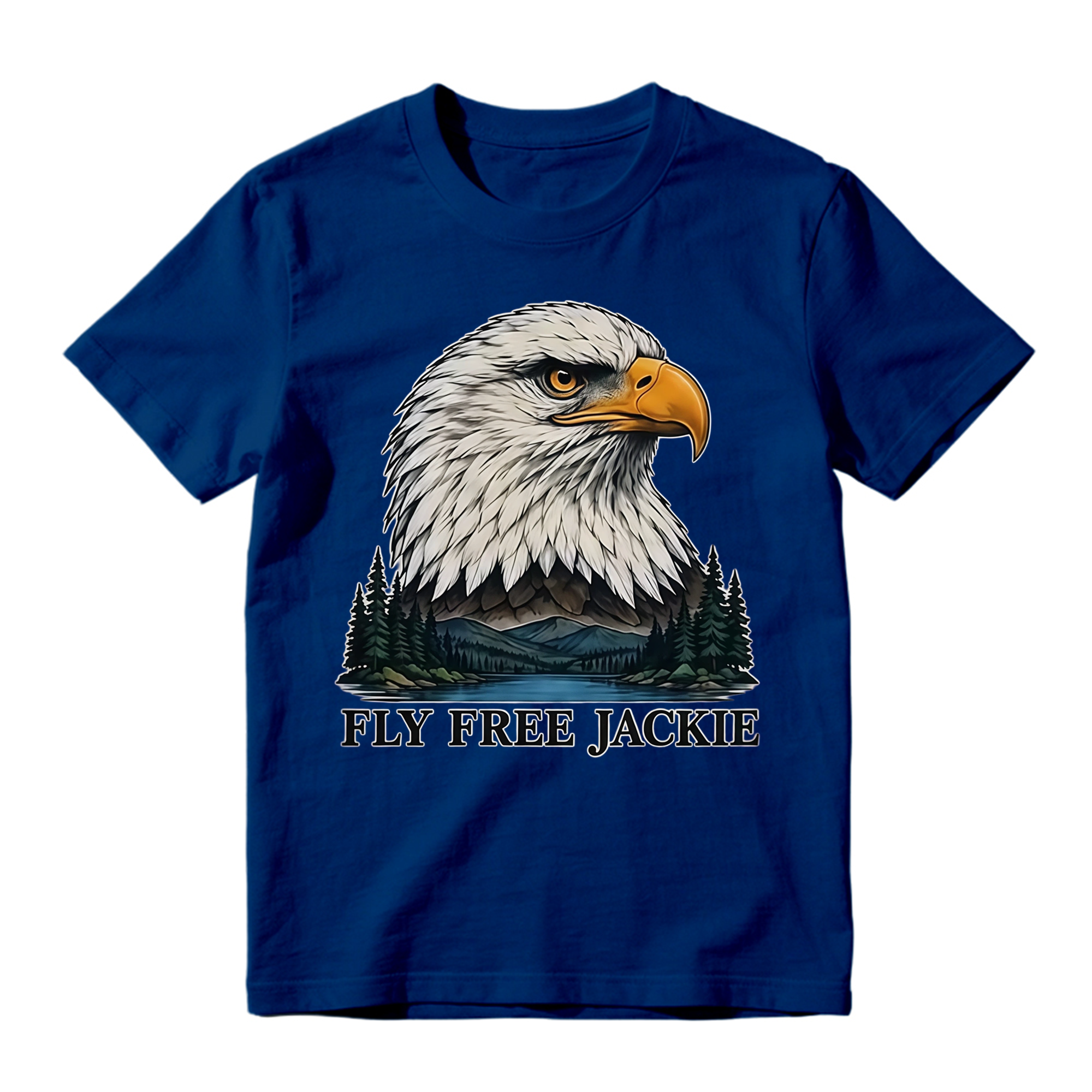 Fly Free Jackie Eagle Landscape Graphic T-shirt