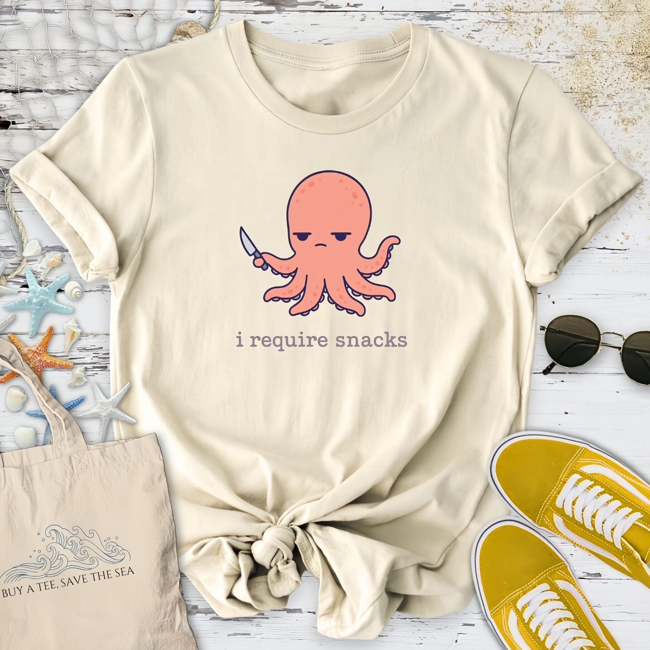 I Require Snacks Octopus T-Shirt