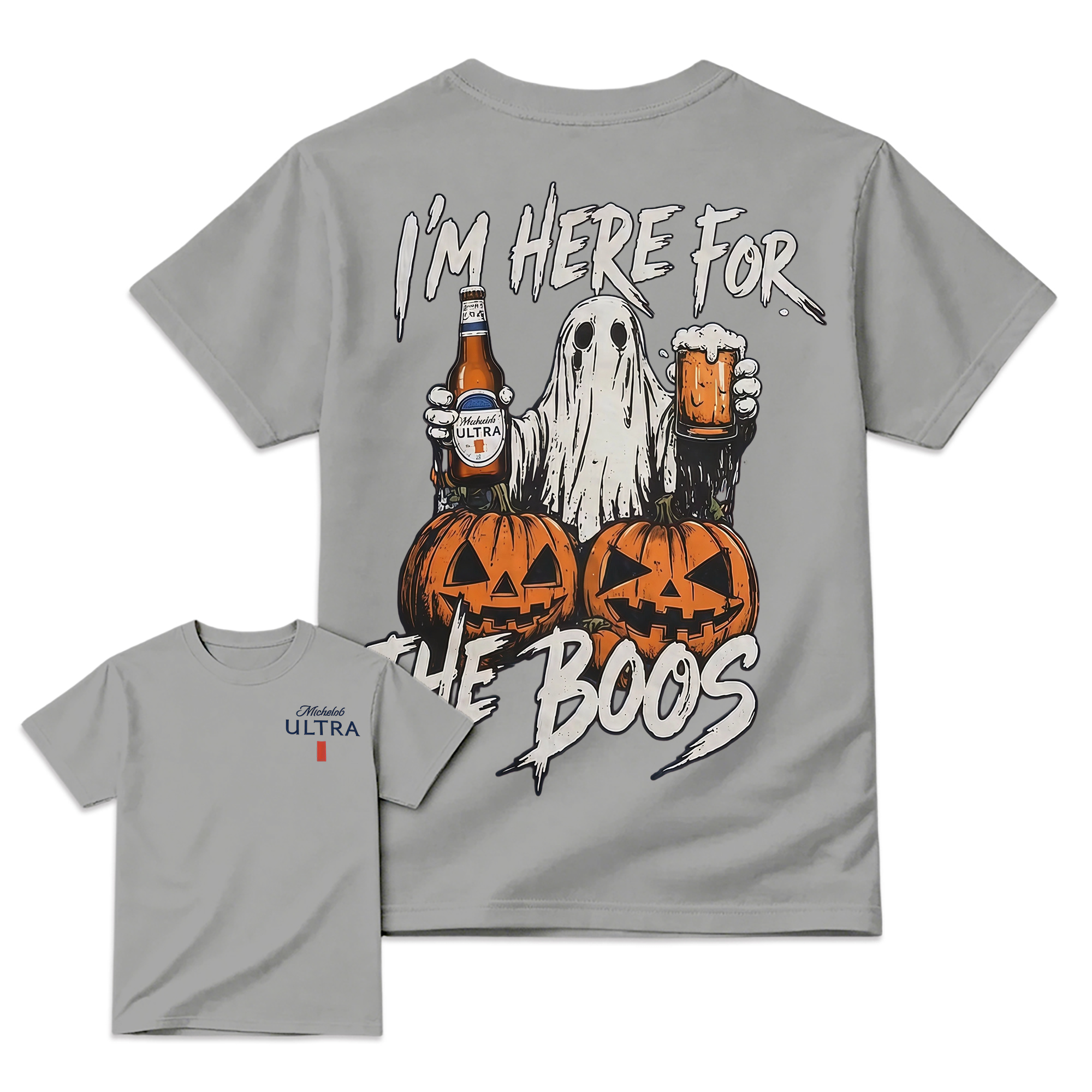 I'm Here For The Boos Halloween Beer Pun T-shirt