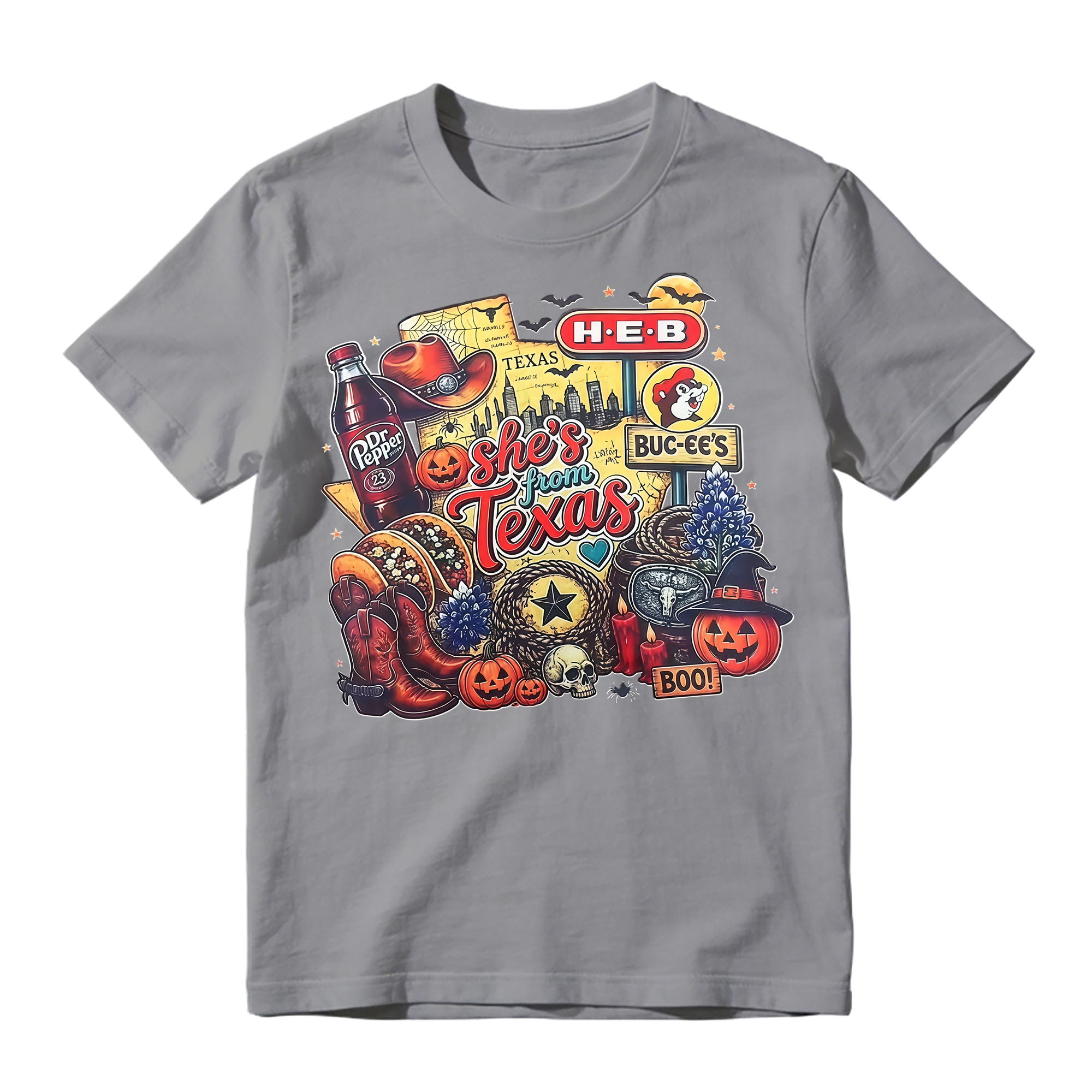 "She's From Texas" Halloween Collage T-shirt