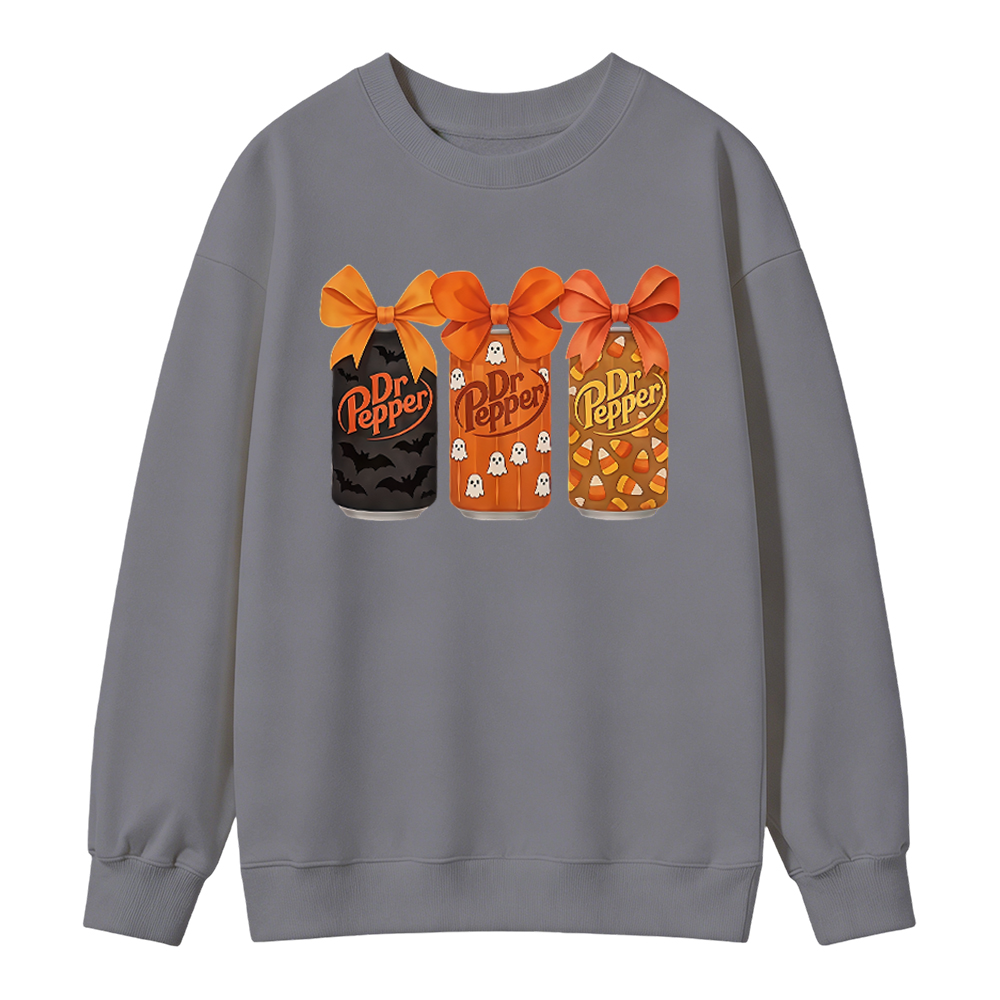 Dr Pepper Halloween Bow Black Sweatshirt