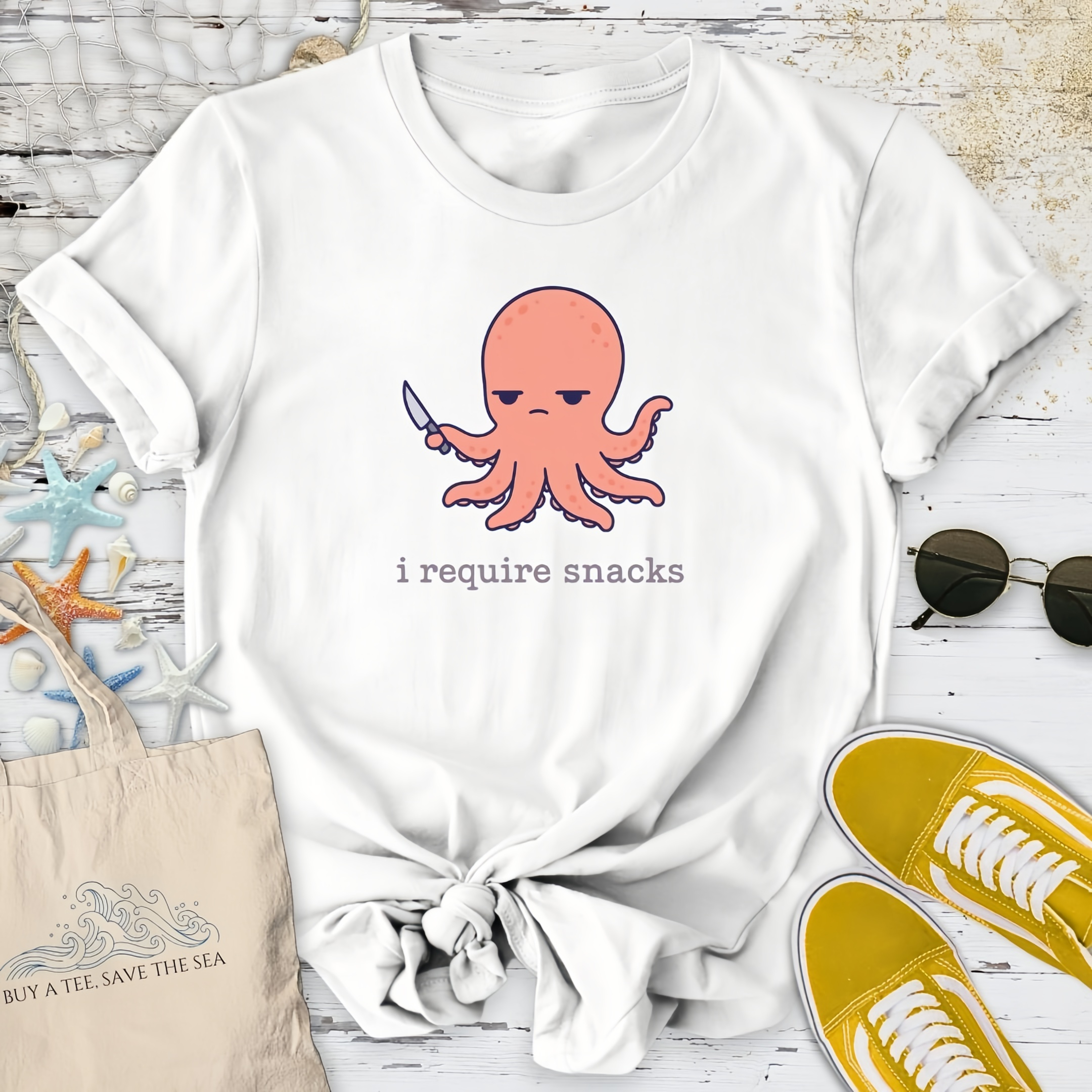 I Require Snacks Octopus T-Shirt