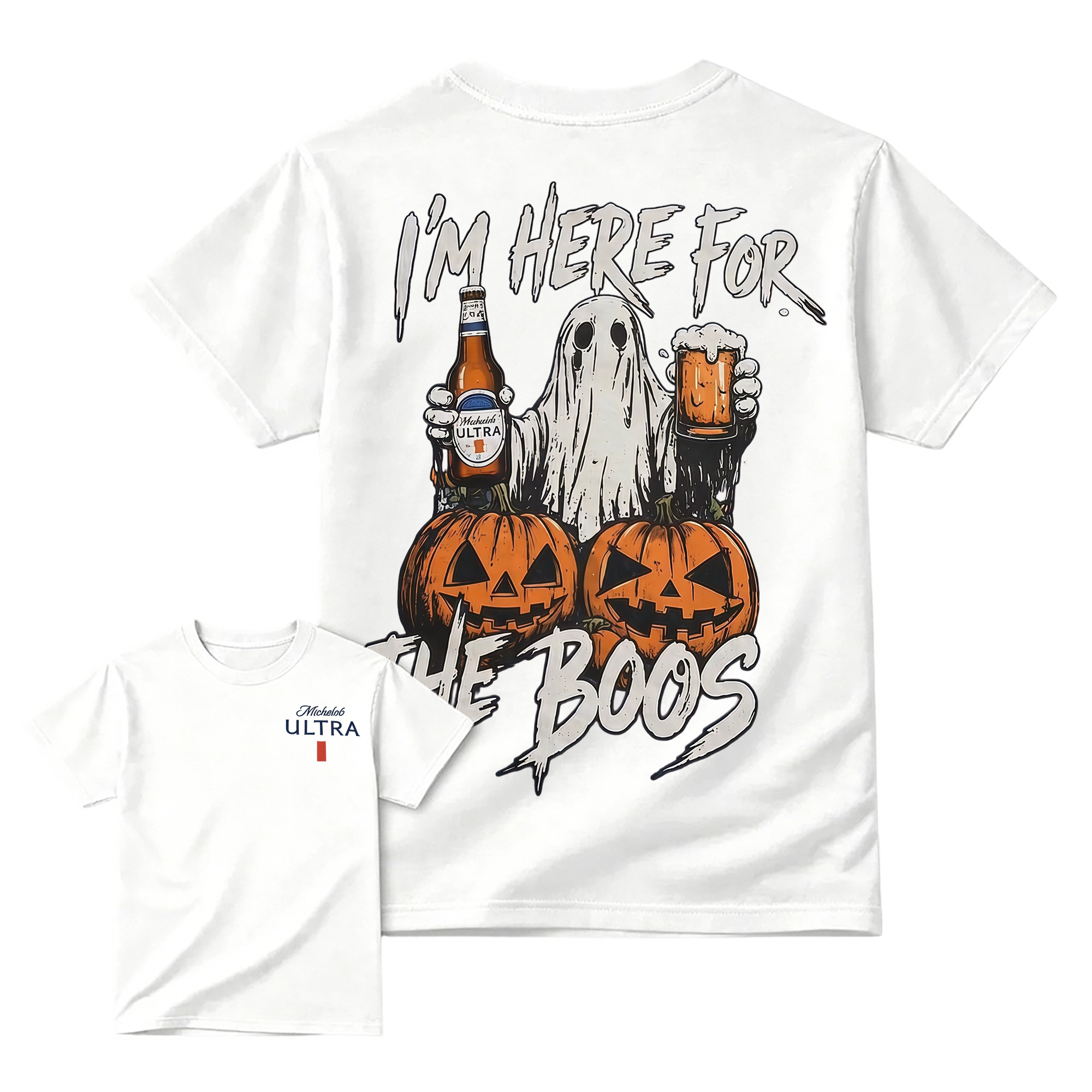 I'm Here For The Boos Halloween Beer Pun T-shirt