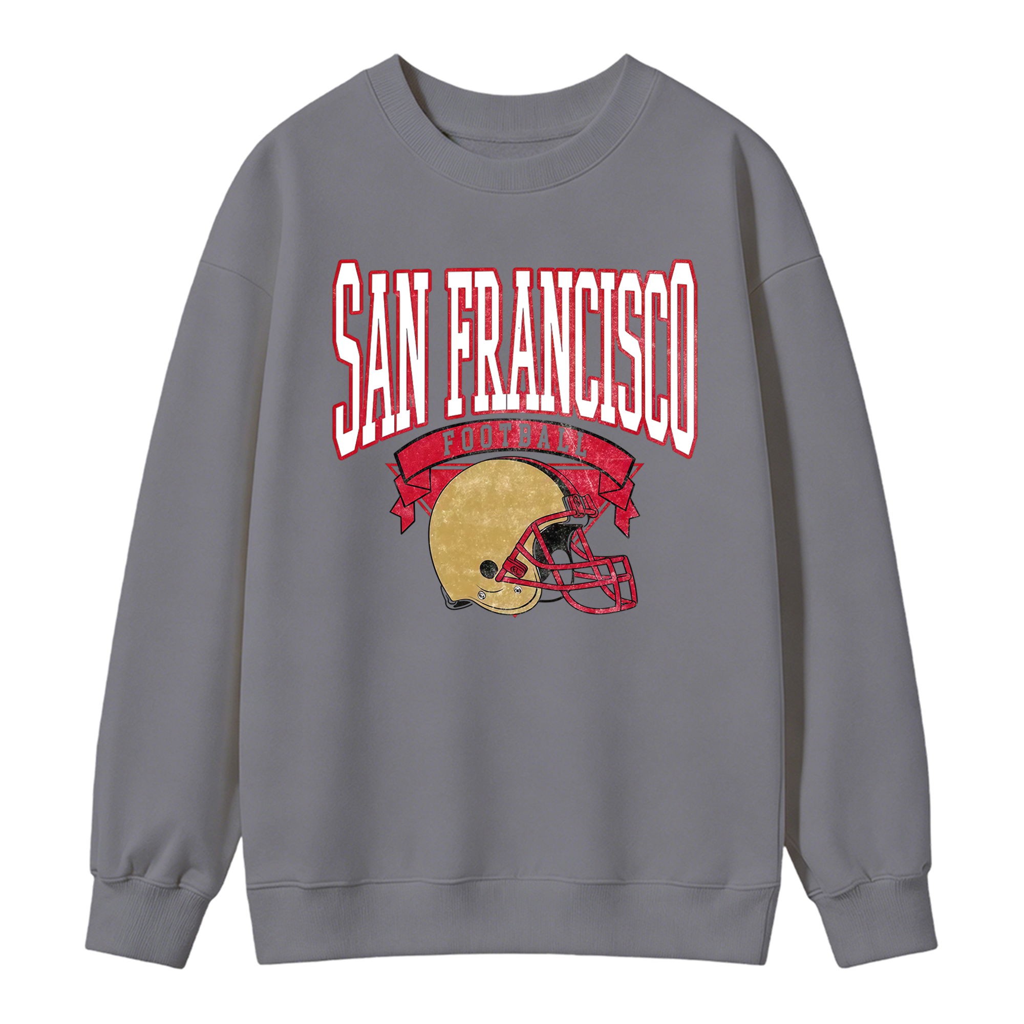 Vintage Football Sweatshirt Hometown Team Pullovers Sublimation Print Soft Cozy Retro Style Comfortable All-Season Wear