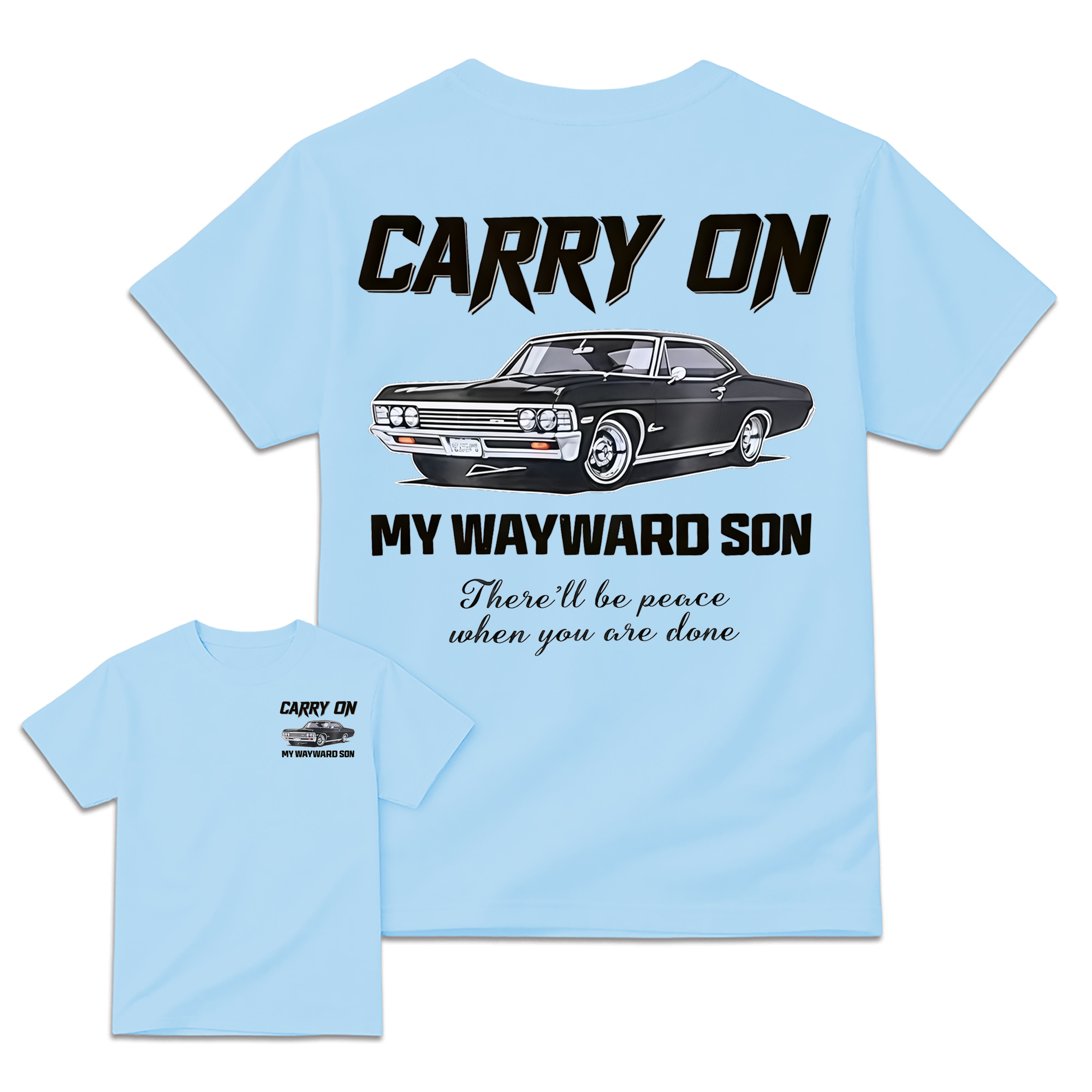 Supernatural Impala "Carry On My Wayward Son" Graphic T-shirt