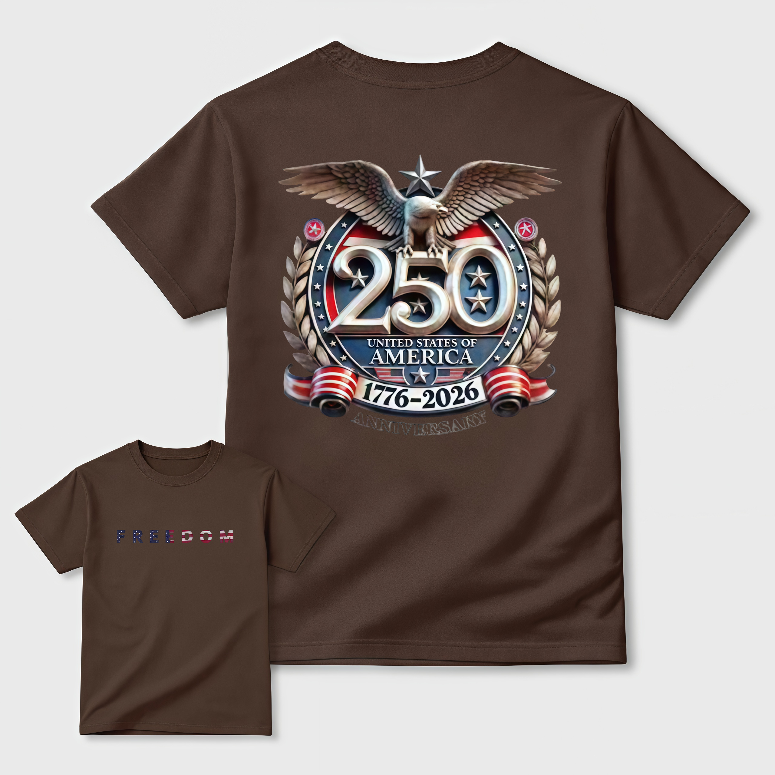 American 250th Anniversary Eagle Freedom Graphic T-Shirt