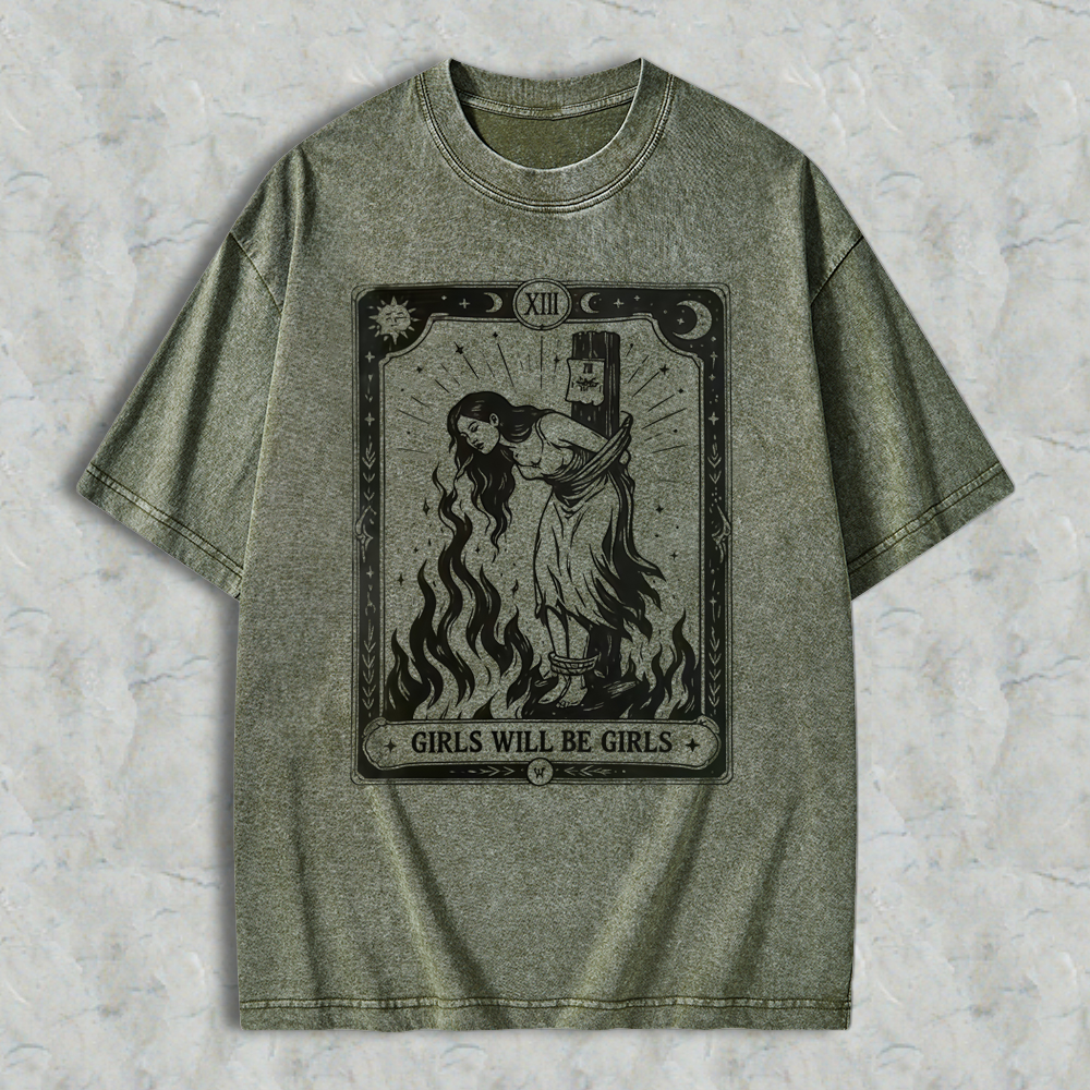 Girls Will Be Girls Dark Humor Witch T-shirt
