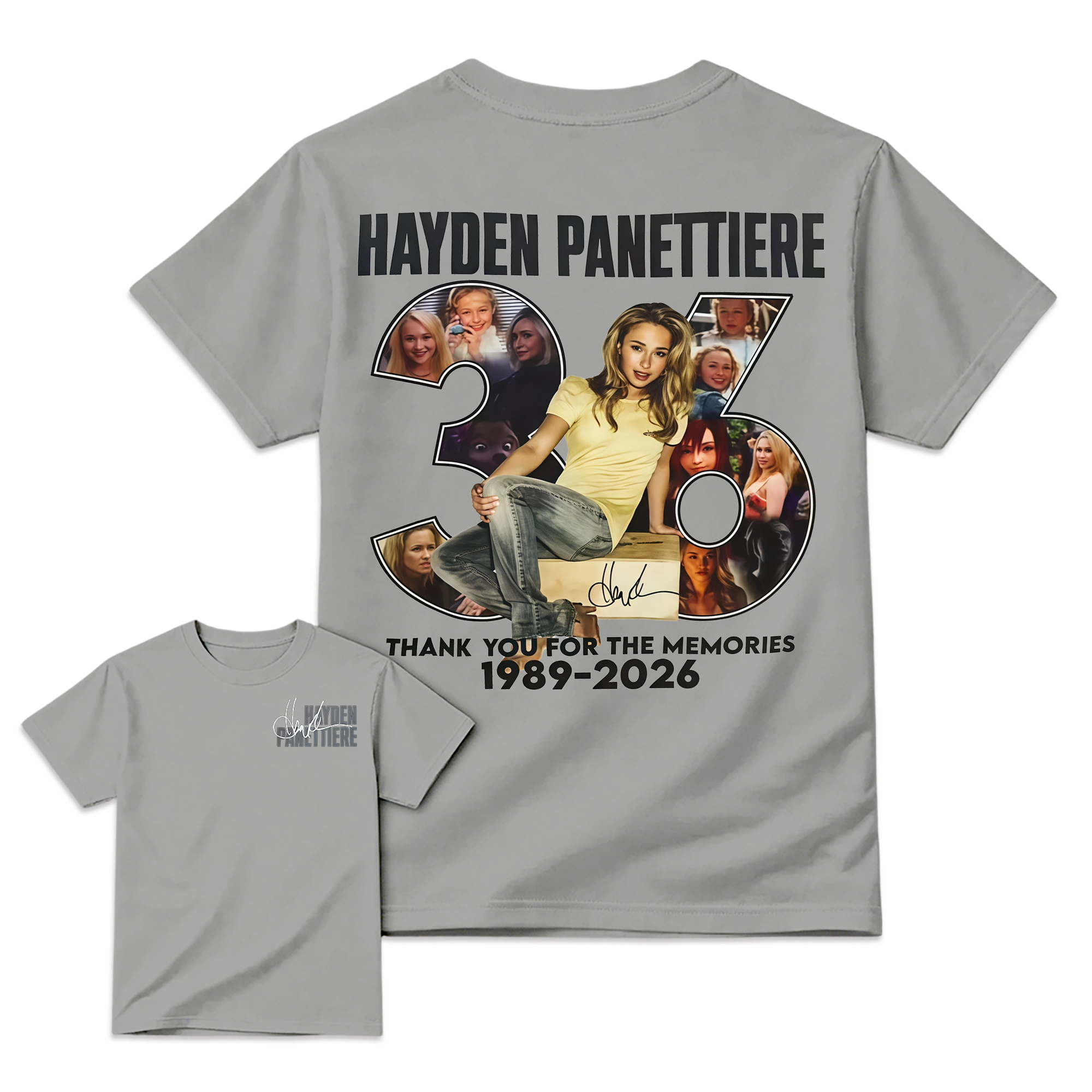 Hayden Panettiere Signature Memorial Photo Collage T-Shirt