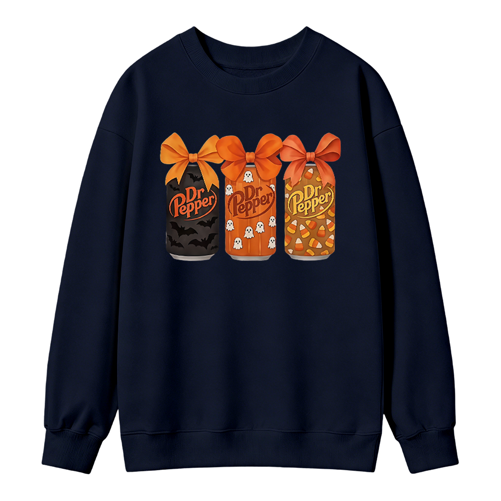 Dr Pepper Halloween Bow Black Sweatshirt