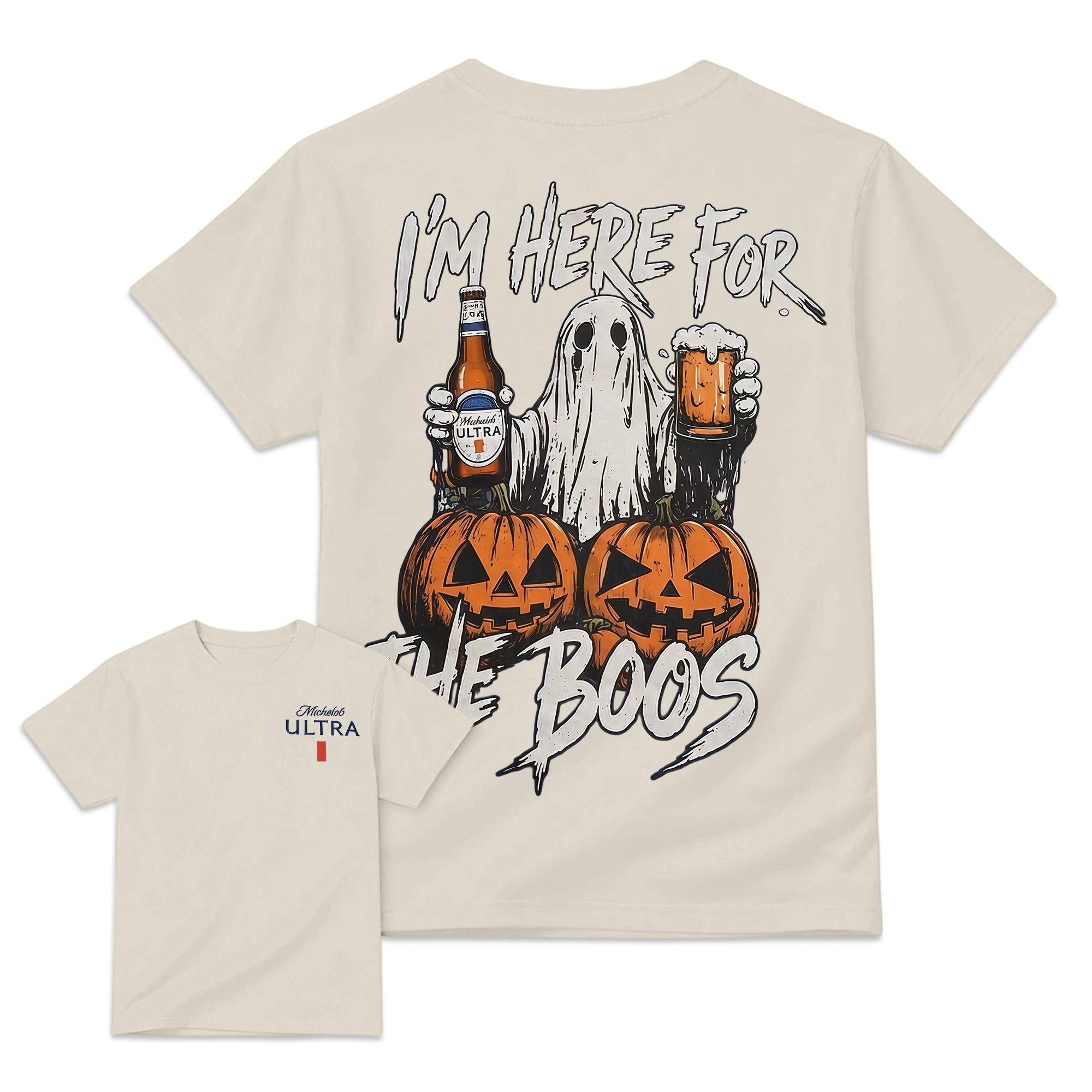I'm Here For The Boos Halloween Beer Pun T-shirt
