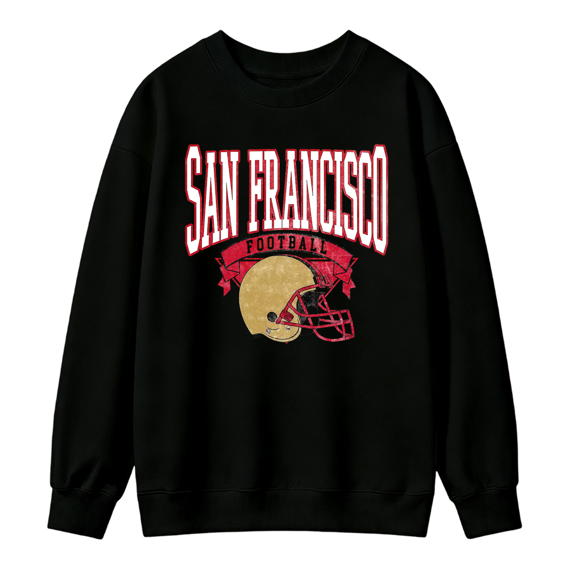 Vintage Football Sweatshirt Hometown Team Pullovers Sublimation Print Soft Cozy Retro Style Comfortable All-Season Wear