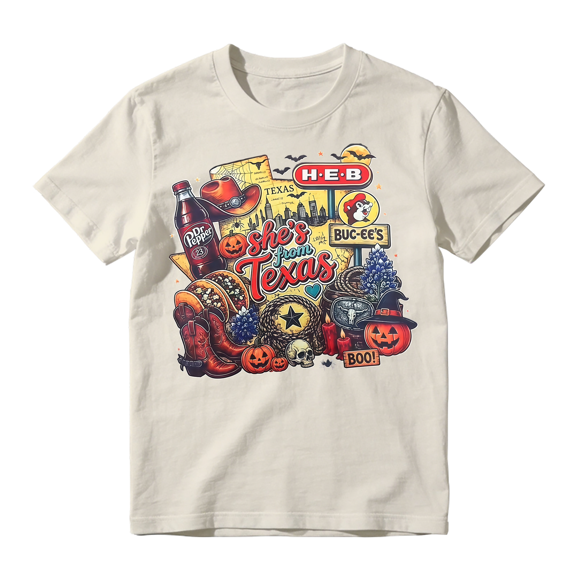"She's From Texas" Halloween Collage T-shirt