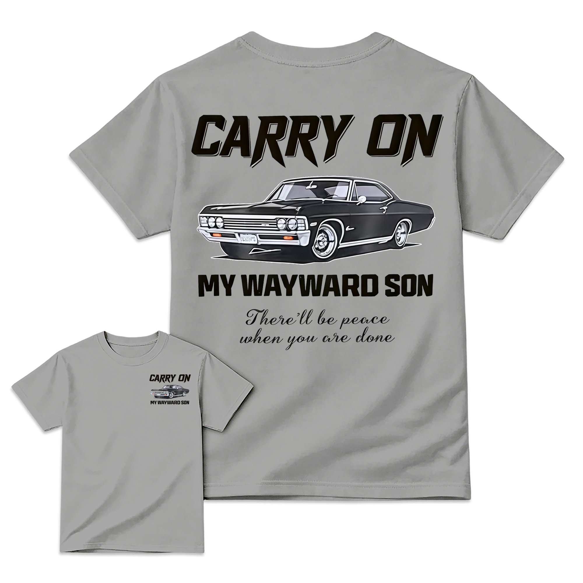 Supernatural Impala "Carry On My Wayward Son" Graphic T-shirt