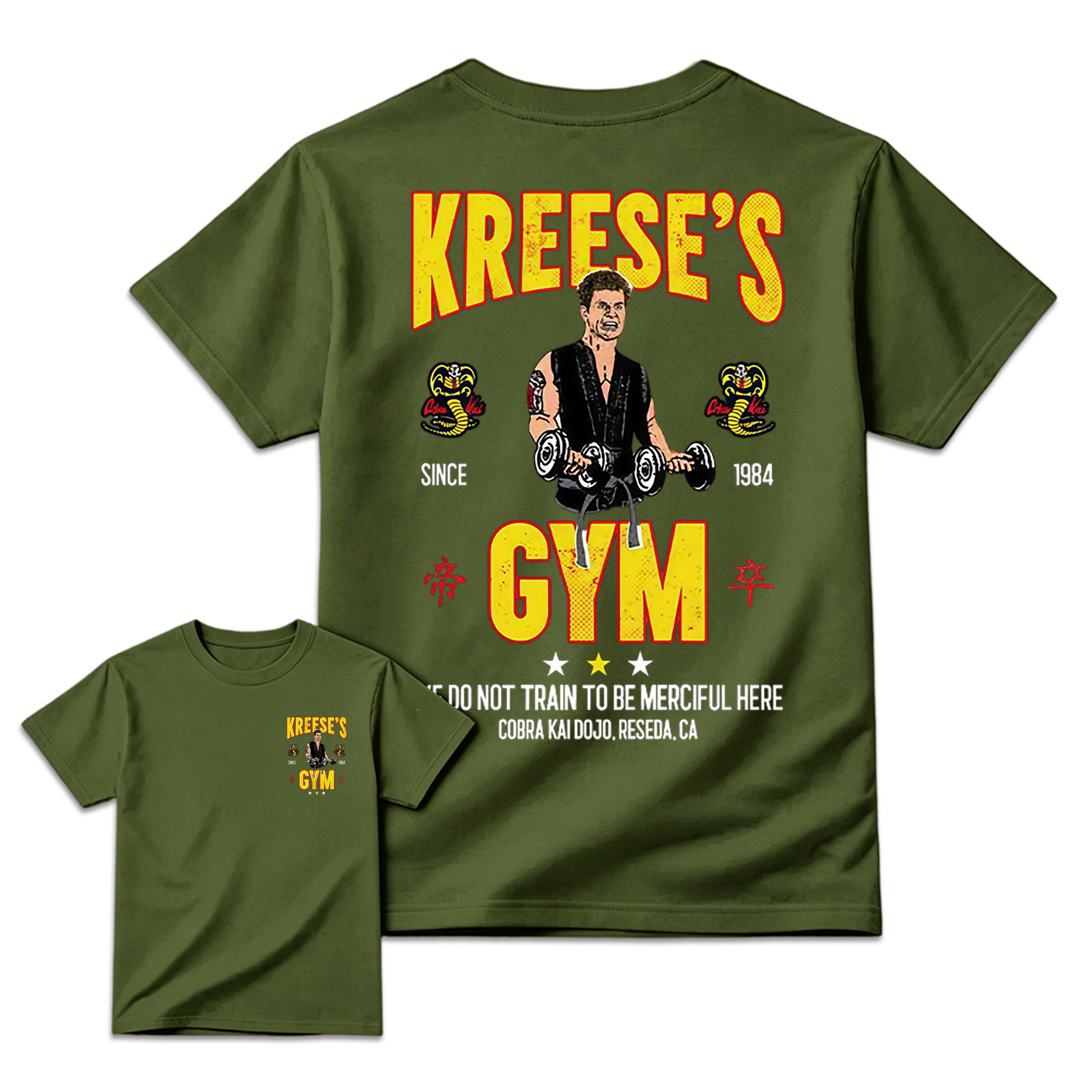 1984 Retro Karate Sensei "No Mercy" Movie T-Shirt