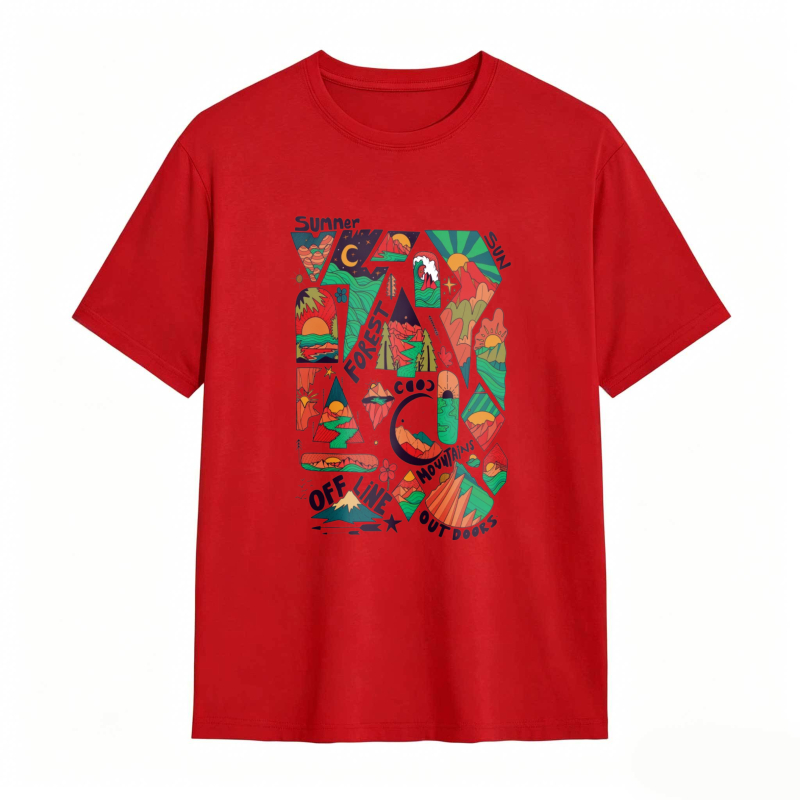 Summer Sun Forest Mountains Outdoor Adventure Nature Landscape Unisex Classic T-shirt