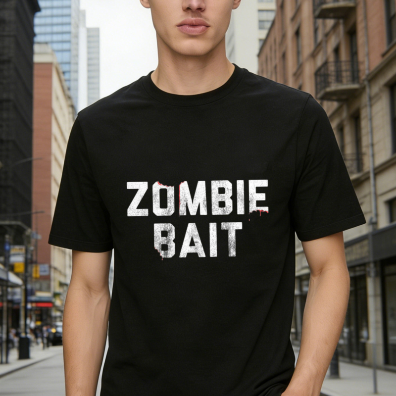Zombie Bait Horror Theme Graphic T-shirt