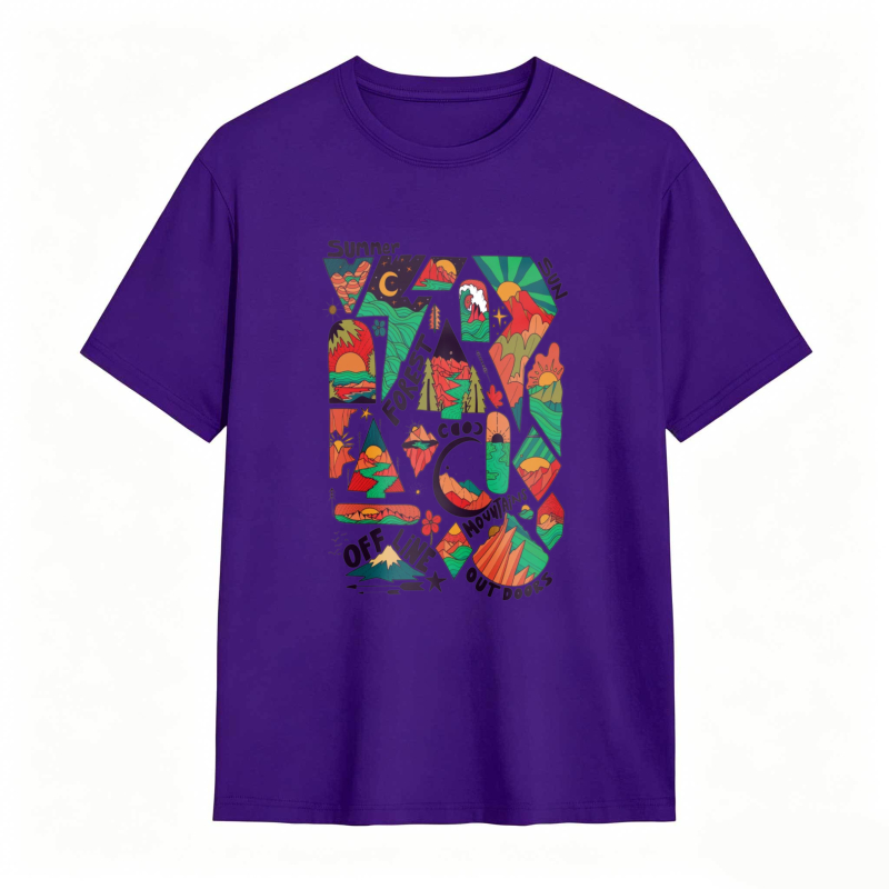 Summer Sun Forest Mountains Outdoor Adventure Nature Landscape Unisex Classic T-shirt