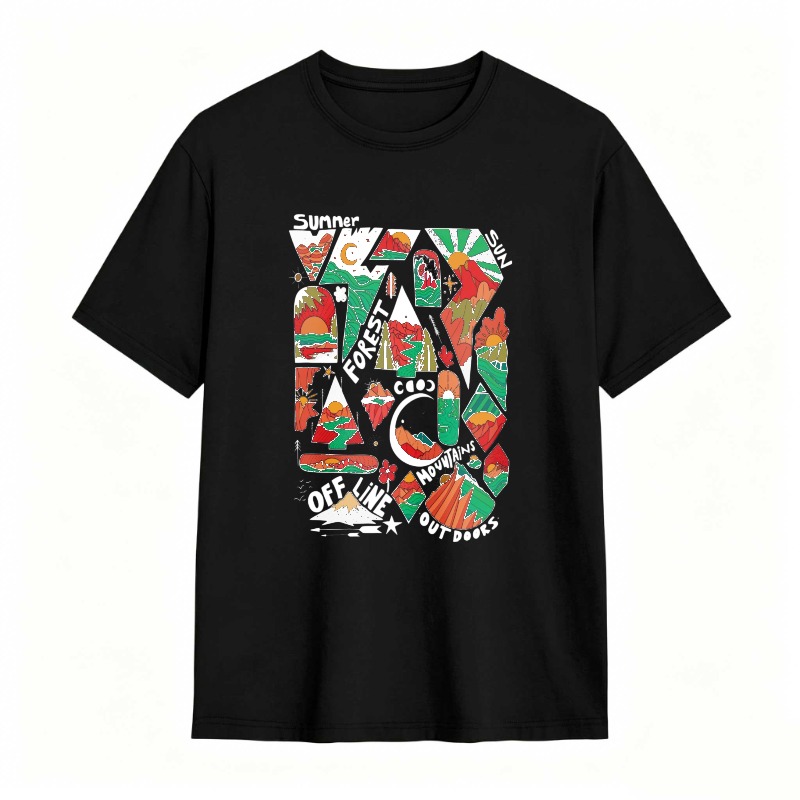Summer Sun Forest Mountains Outdoor Adventure Nature Landscape Unisex Classic T-shirt