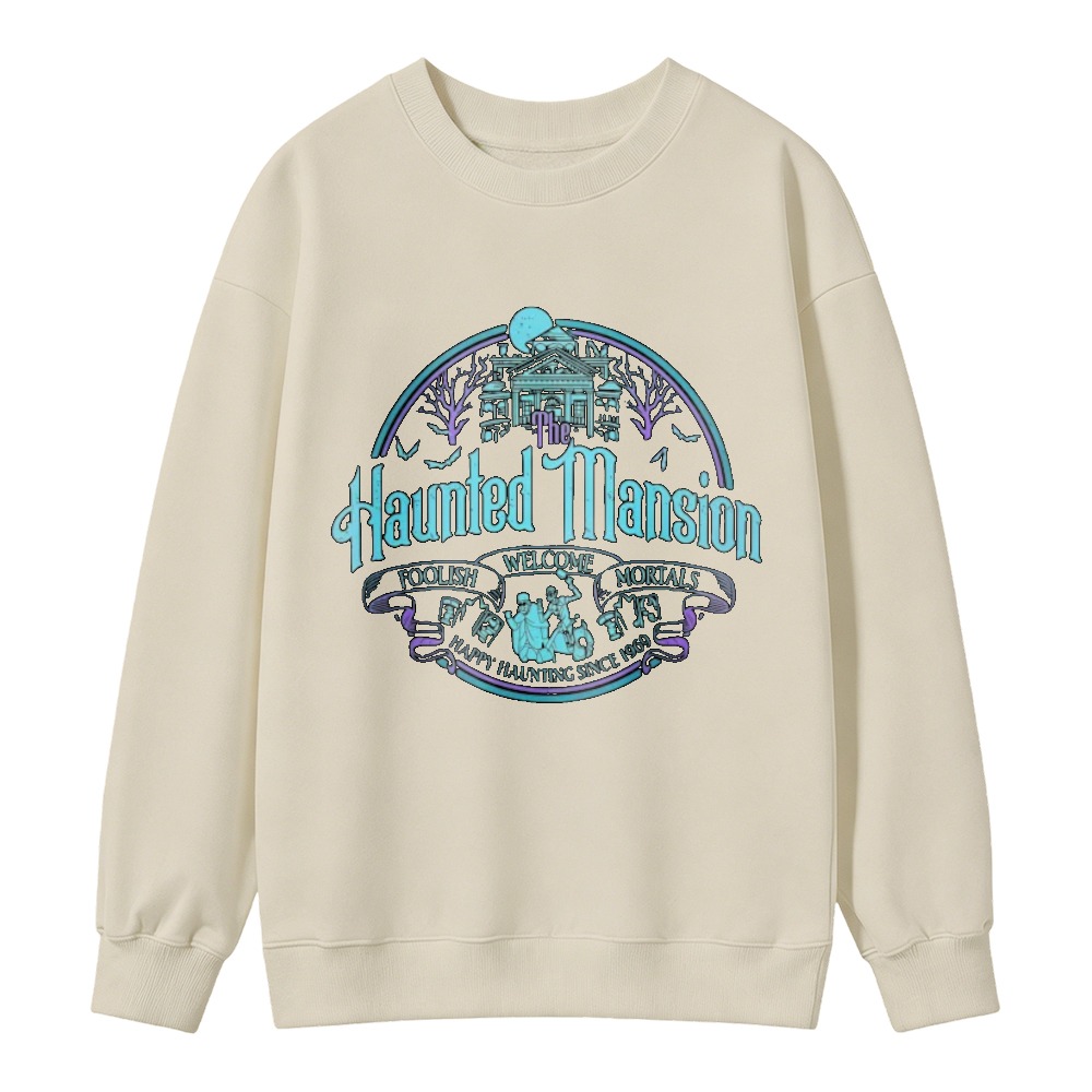 Haunted Mansion Gothic Horror House Moon Skeletons Sweatshirt