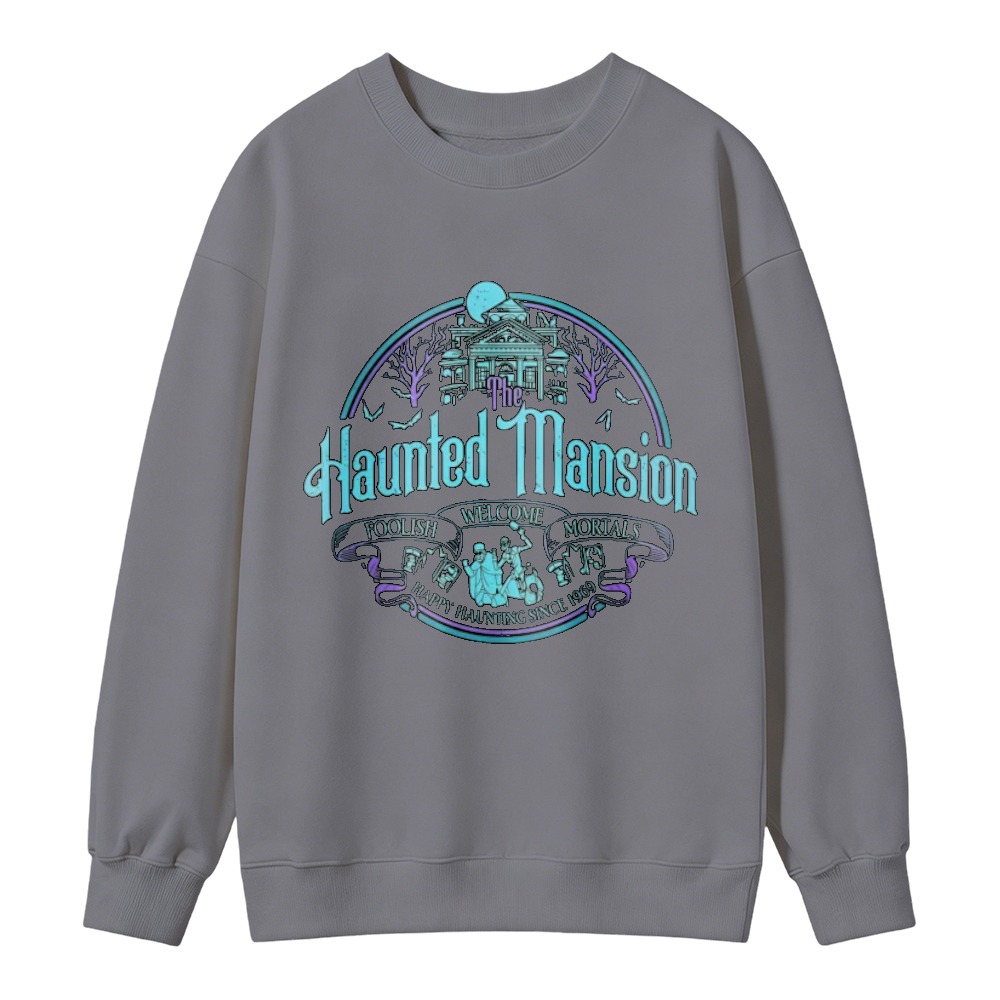 Haunted Mansion Gothic Horror House Moon Skeletons Sweatshirt