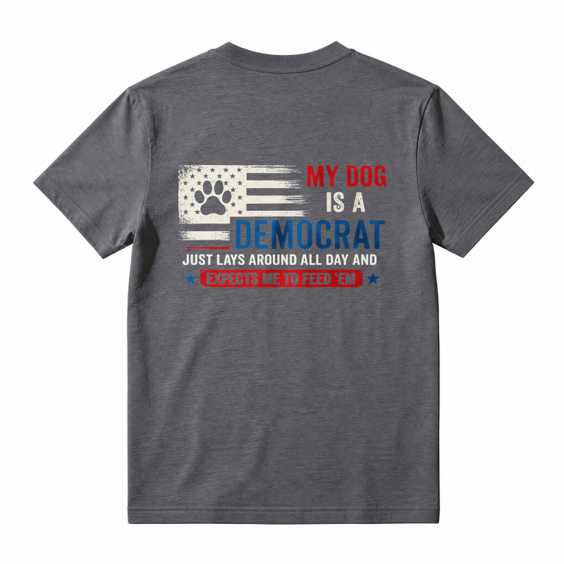 My Dog Is A Democrat Paw Print American Flag Unisex Classic T-shirt