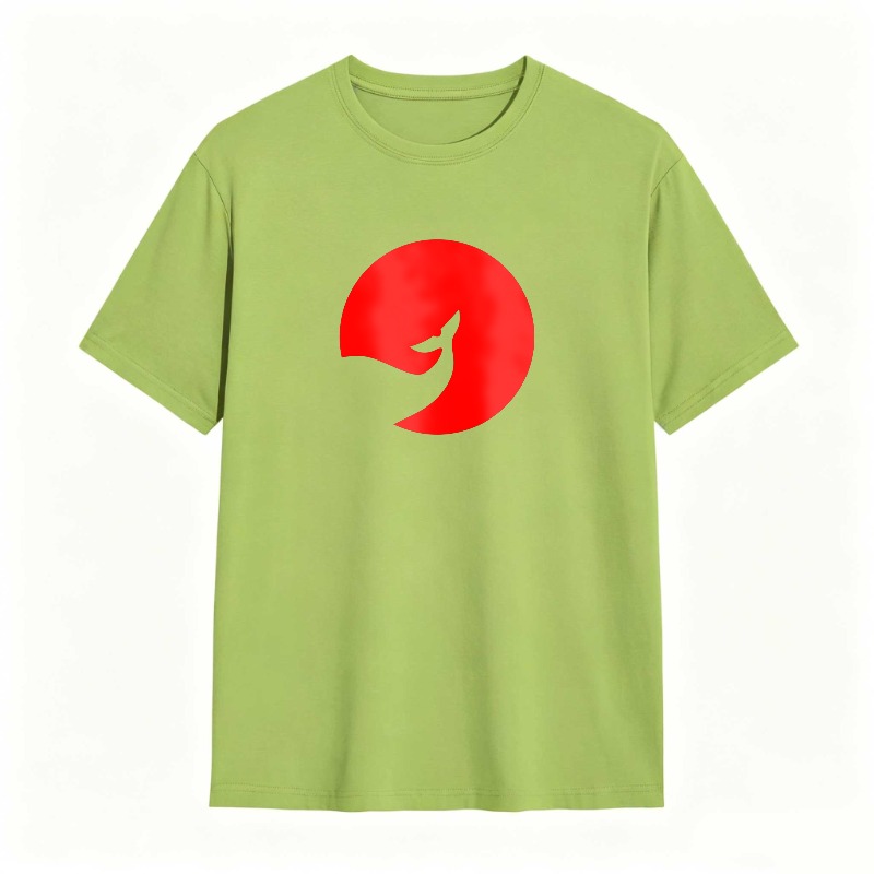 Red Circle With White Bird Silhouette Unisex Classic T-shirt