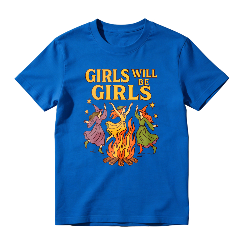 Girls Will Be Girls Witches Dancing Around Campfire Unisex Classic T-shirt