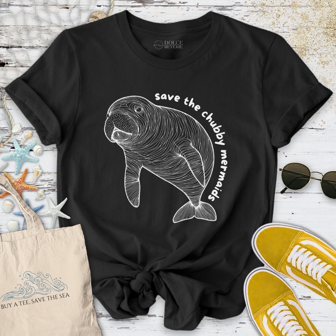 Chubby Mermaids, Manatee T-Shirt
