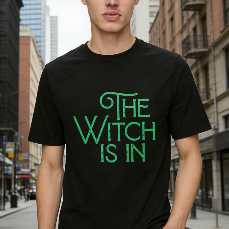 The Witch Is In Halloween Quote Graphic T-shirt