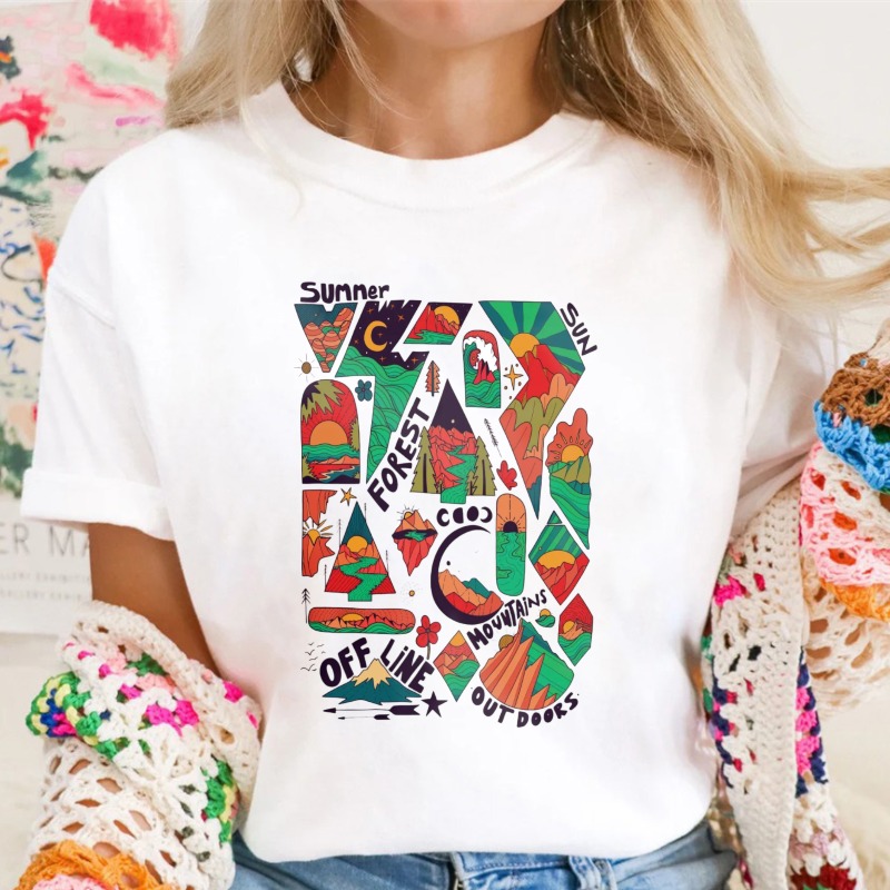 Summer Sun Forest Mountains Outdoor Adventure Nature Landscape Unisex Classic T-shirt