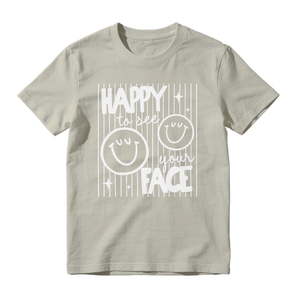 Happy To See Your Face Smiley Graphic Unisex Classic T-shirt