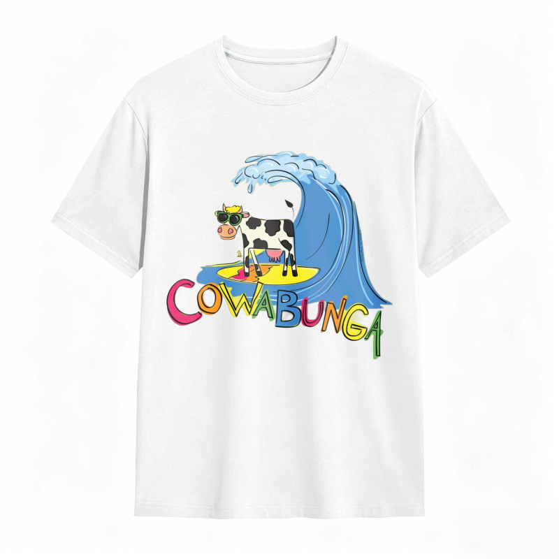 Cow And Wave Cowabunga Unisex Classic T-shirt