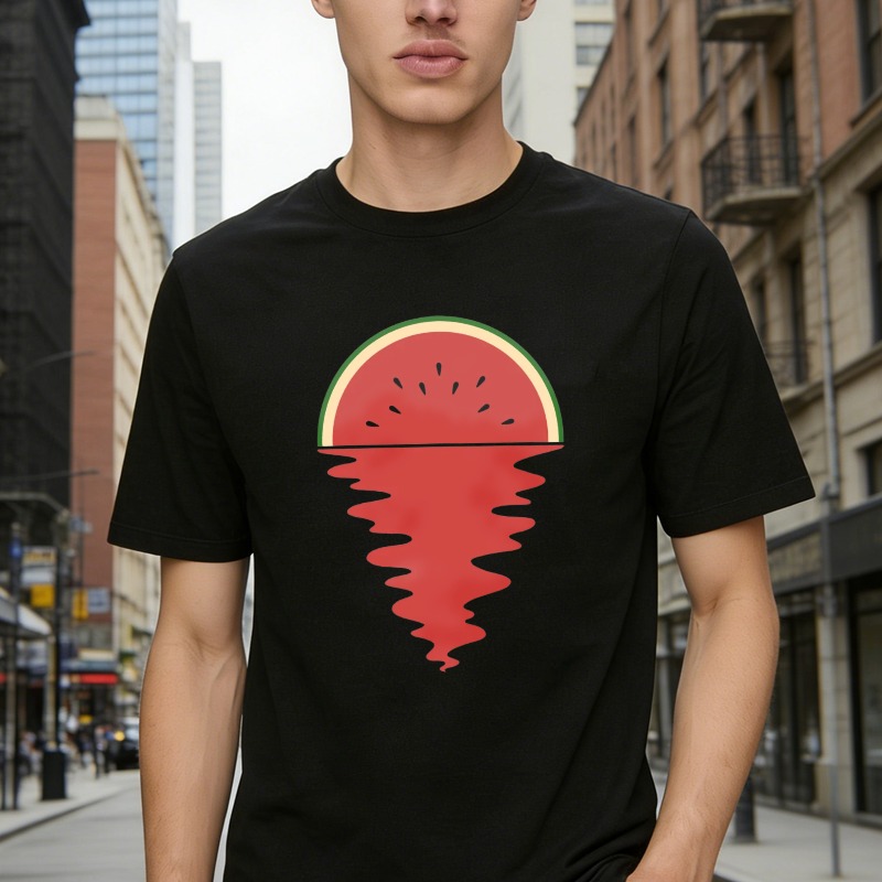 Watermelon Slice With Melting Effect Unisex Classic T-shirt
